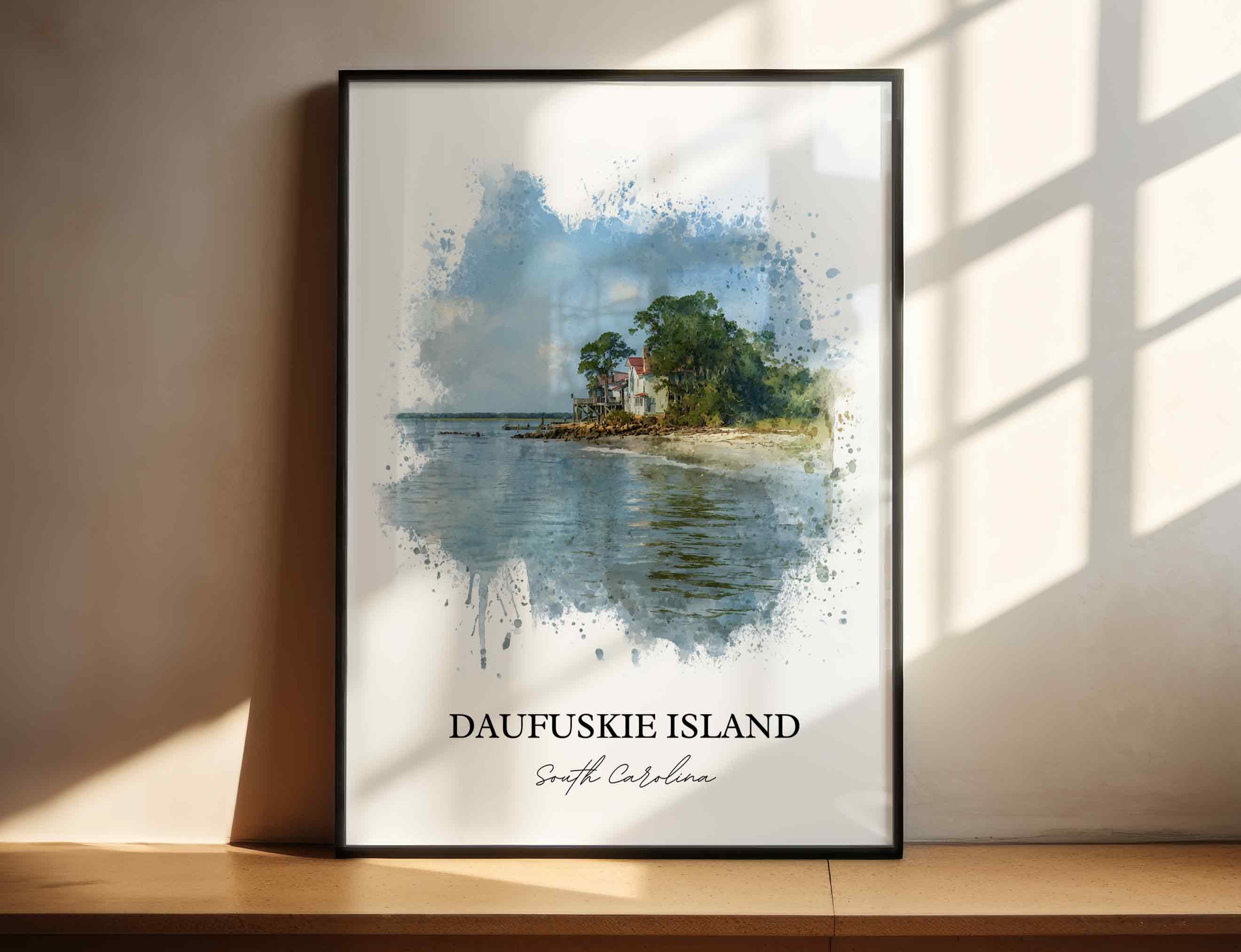 Daufuskie Island, SC – Watercolor Art Print