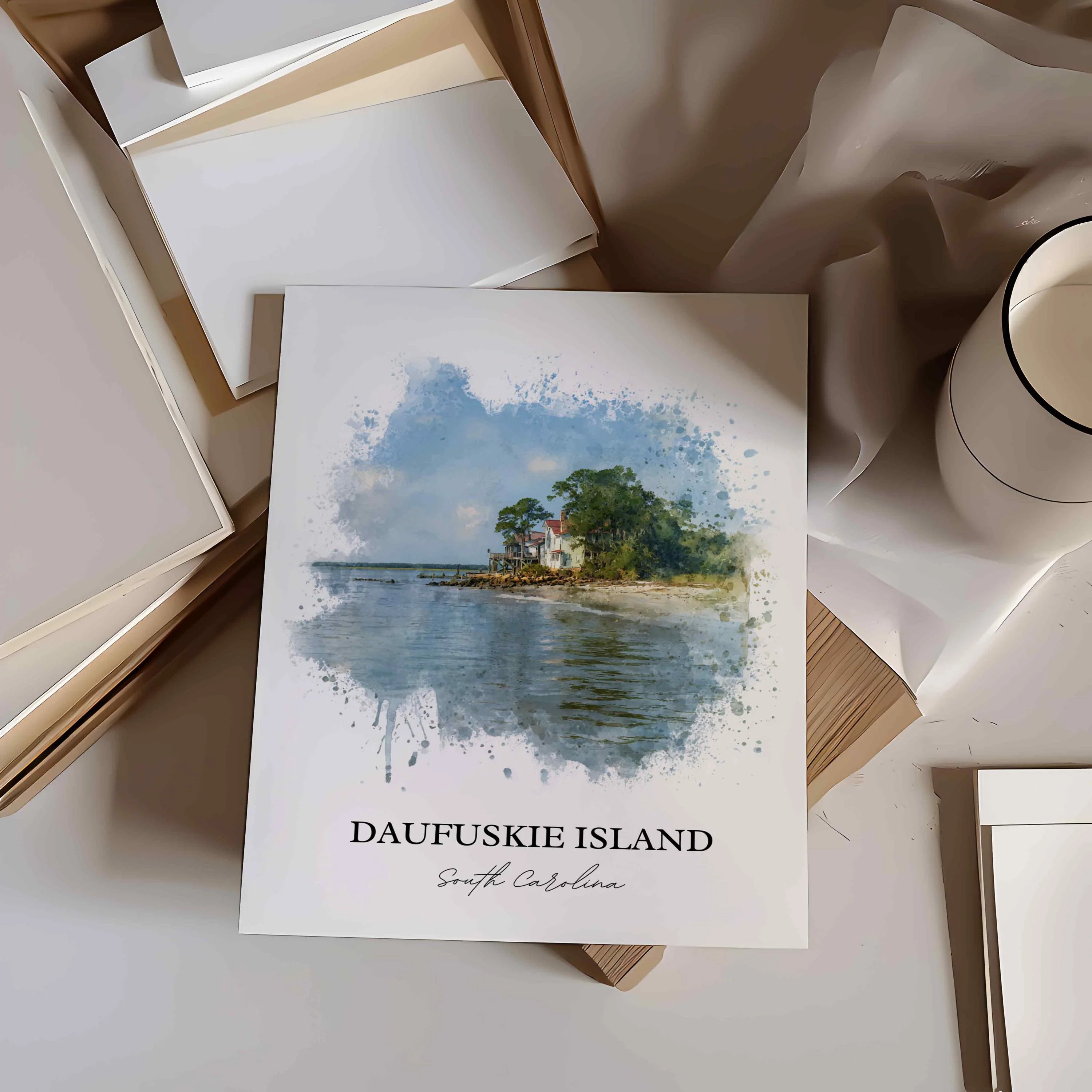 Daufuskie Island, SC – Watercolor Art Print - Image 6