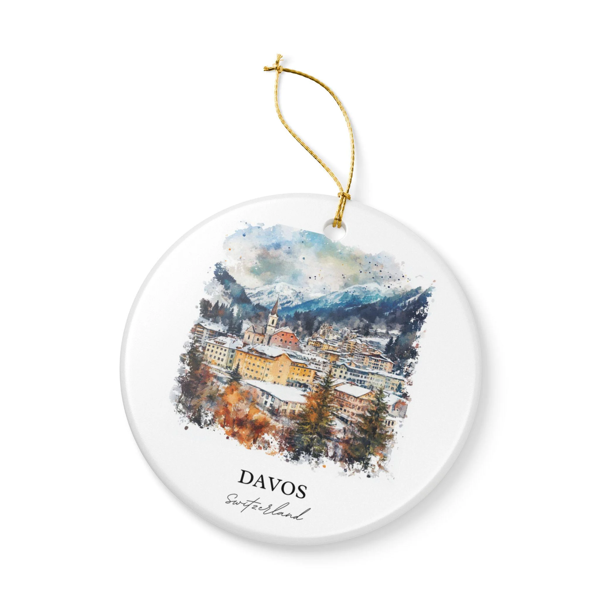 Davos Switzerland Ornament: Unique Davos Souvenir, Davos Xmas Decor, and Authentic Davos Switzerland Gift - Image 4