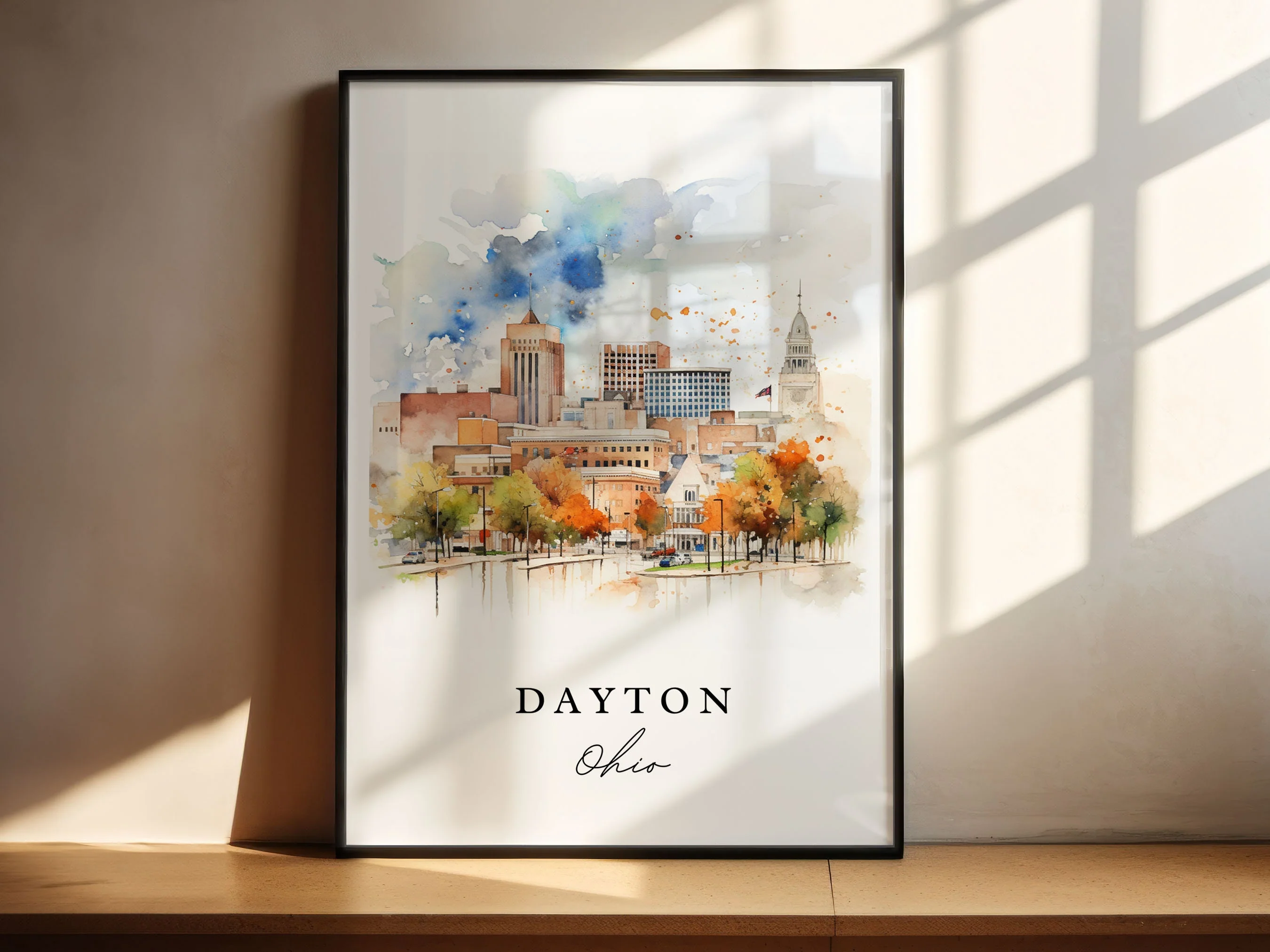 Dayton, Ohio – Watercolor Art Print - Image 4