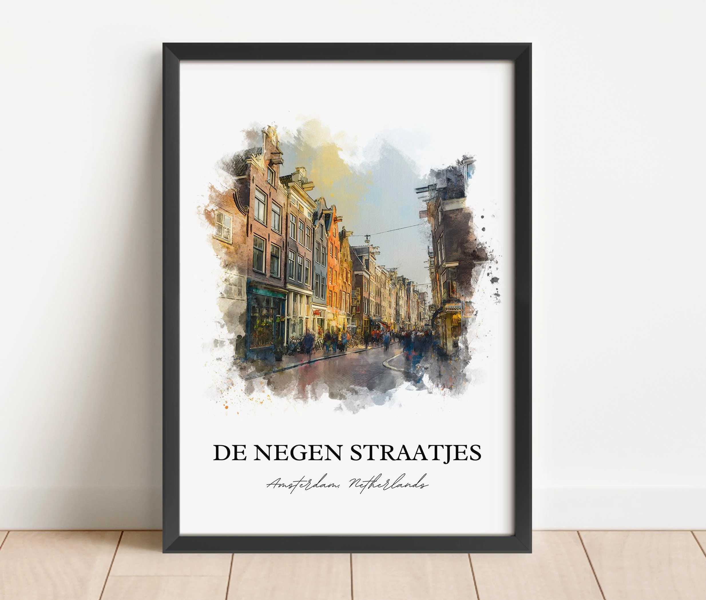 De Negen Straatjes, Netherlands – Watercolor Art Print - Image 5