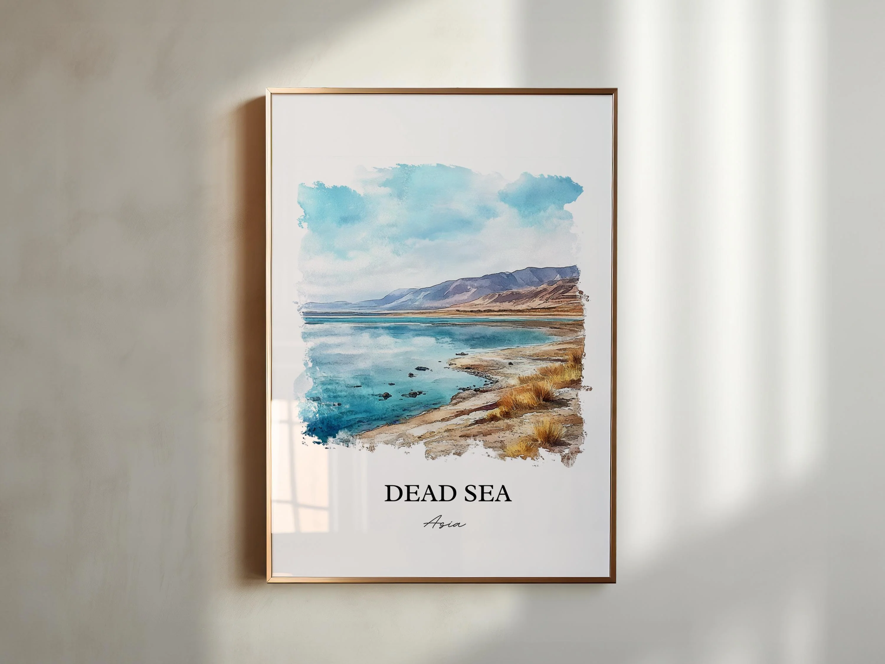 Dead Sea, Asia – Watercolor Art Print - Image 3