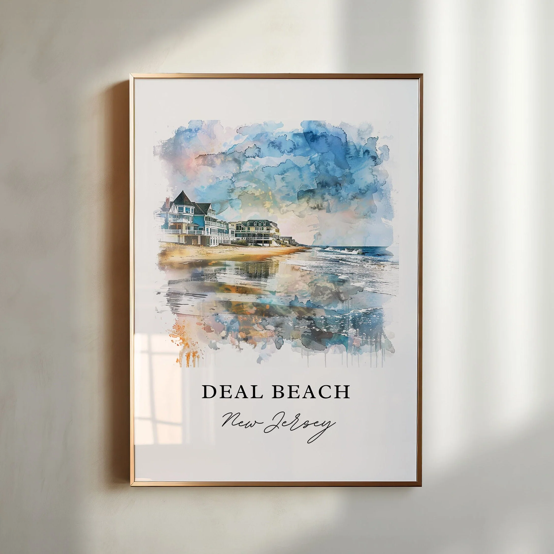 Deal Beach, New Jersey – Watercolor Art Print