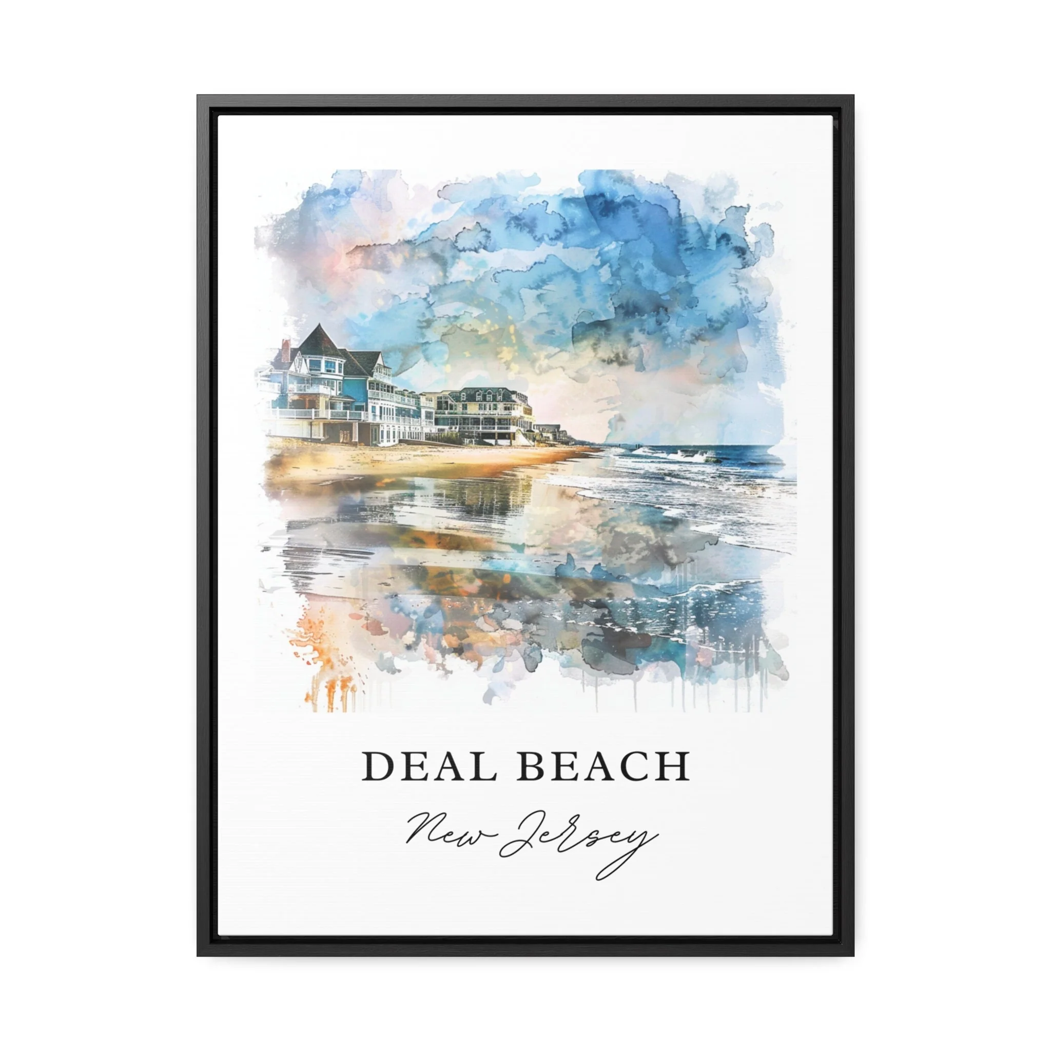 Deal Beach, New Jersey – Watercolor Art Print - Image 5