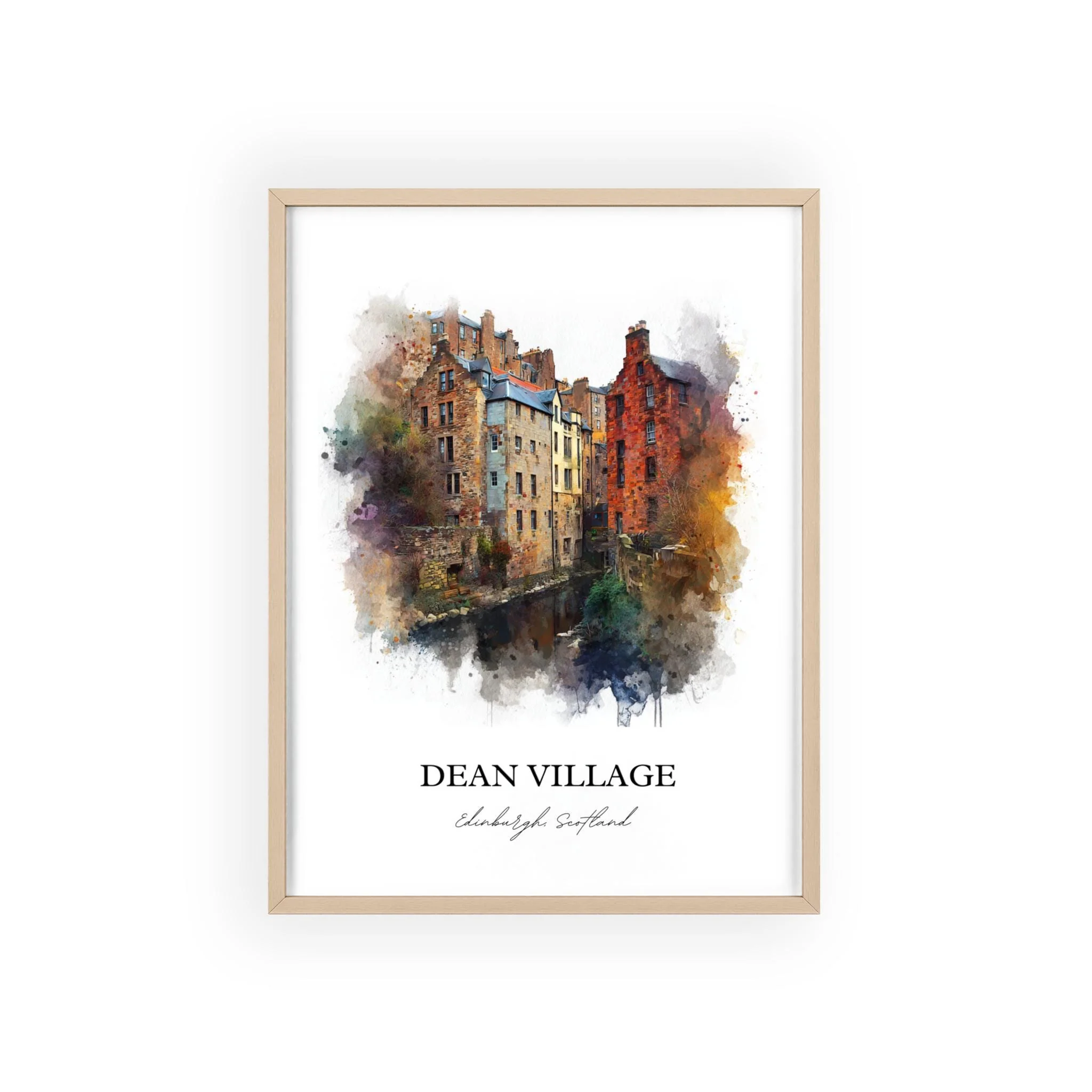 Dean Village, Edinburgh, Scotland – Watercolor Art Print - Image 10