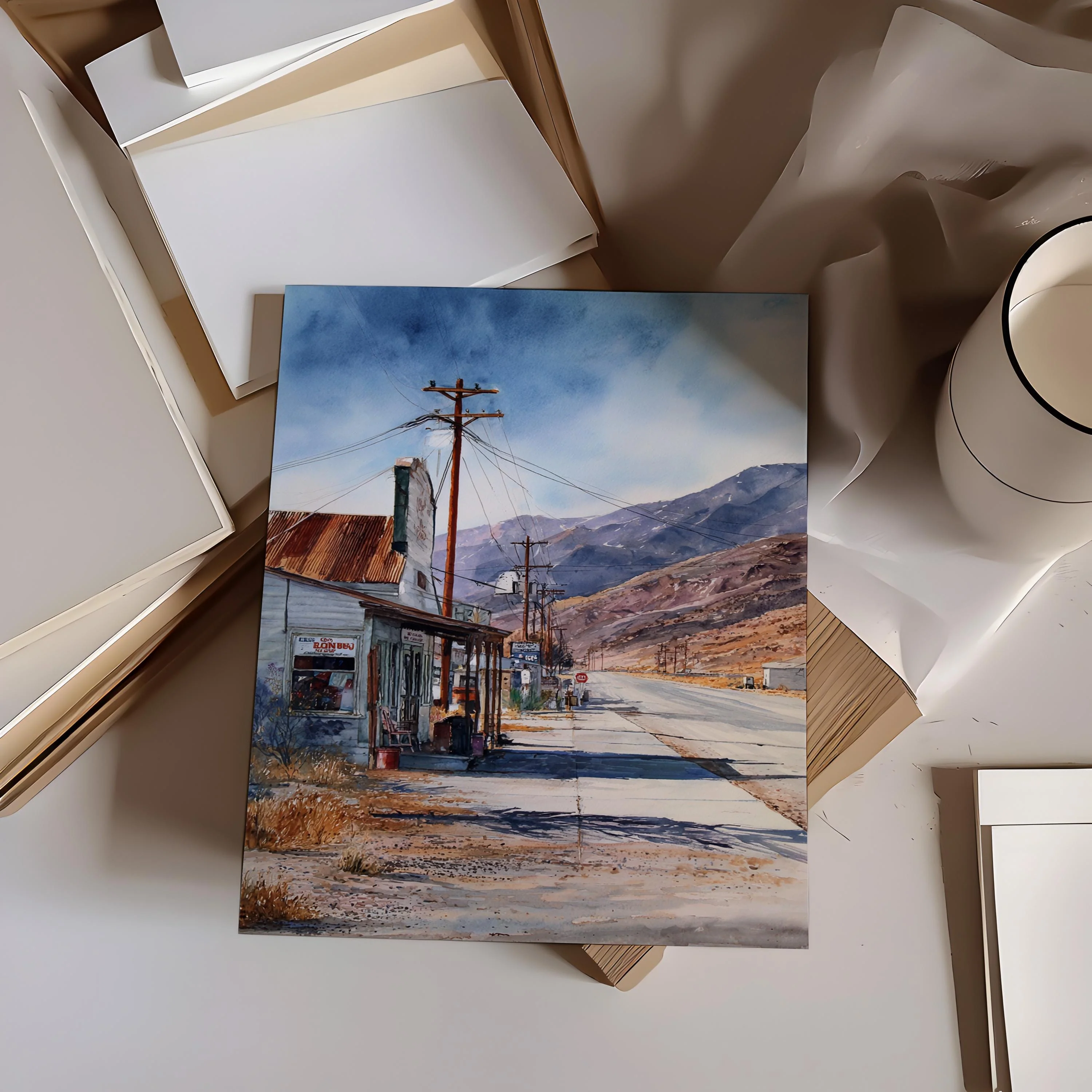 Death Valley, USA – Watercolor Art Print - Image 5