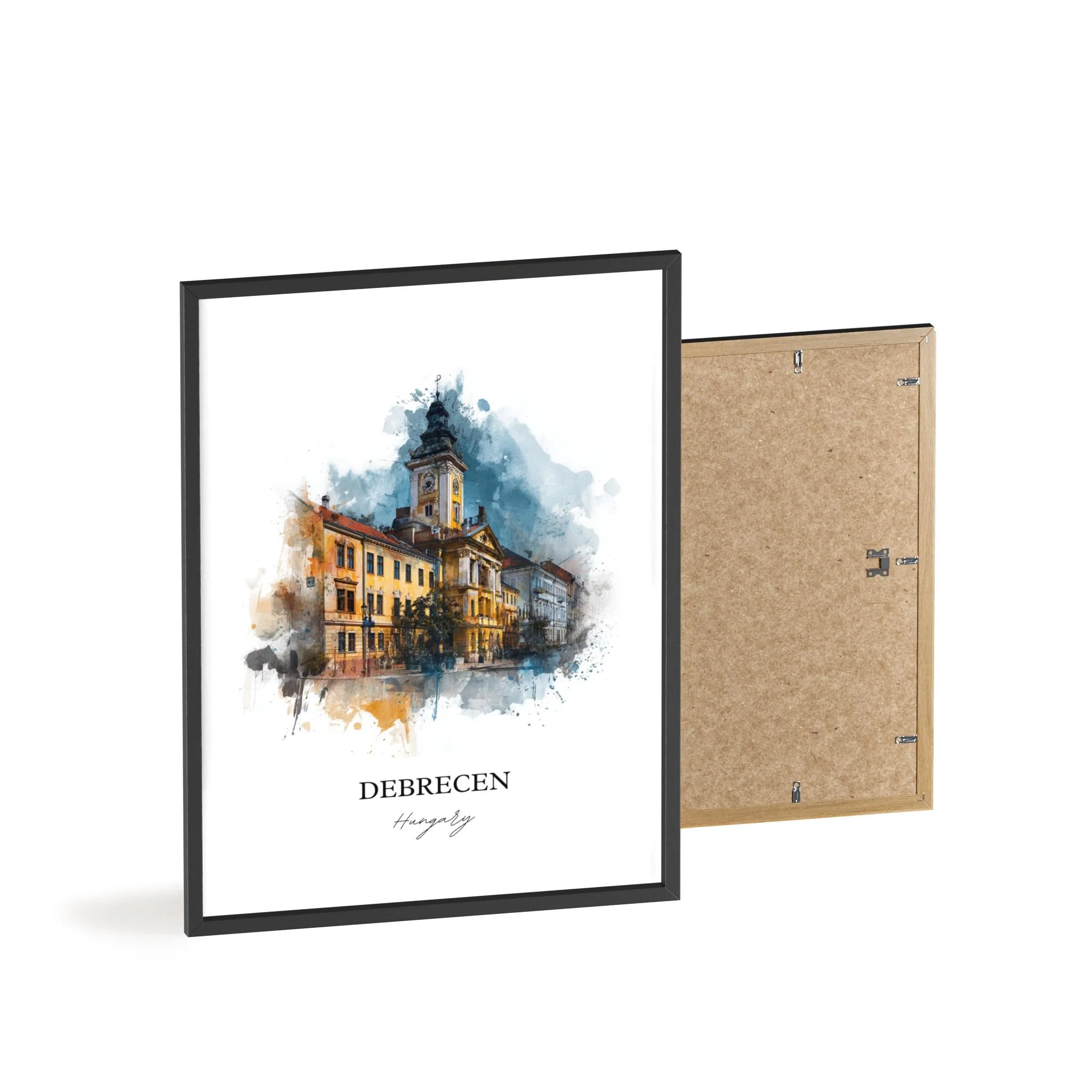 Debrecen, Hungary – Watercolor Art Print - Image 11