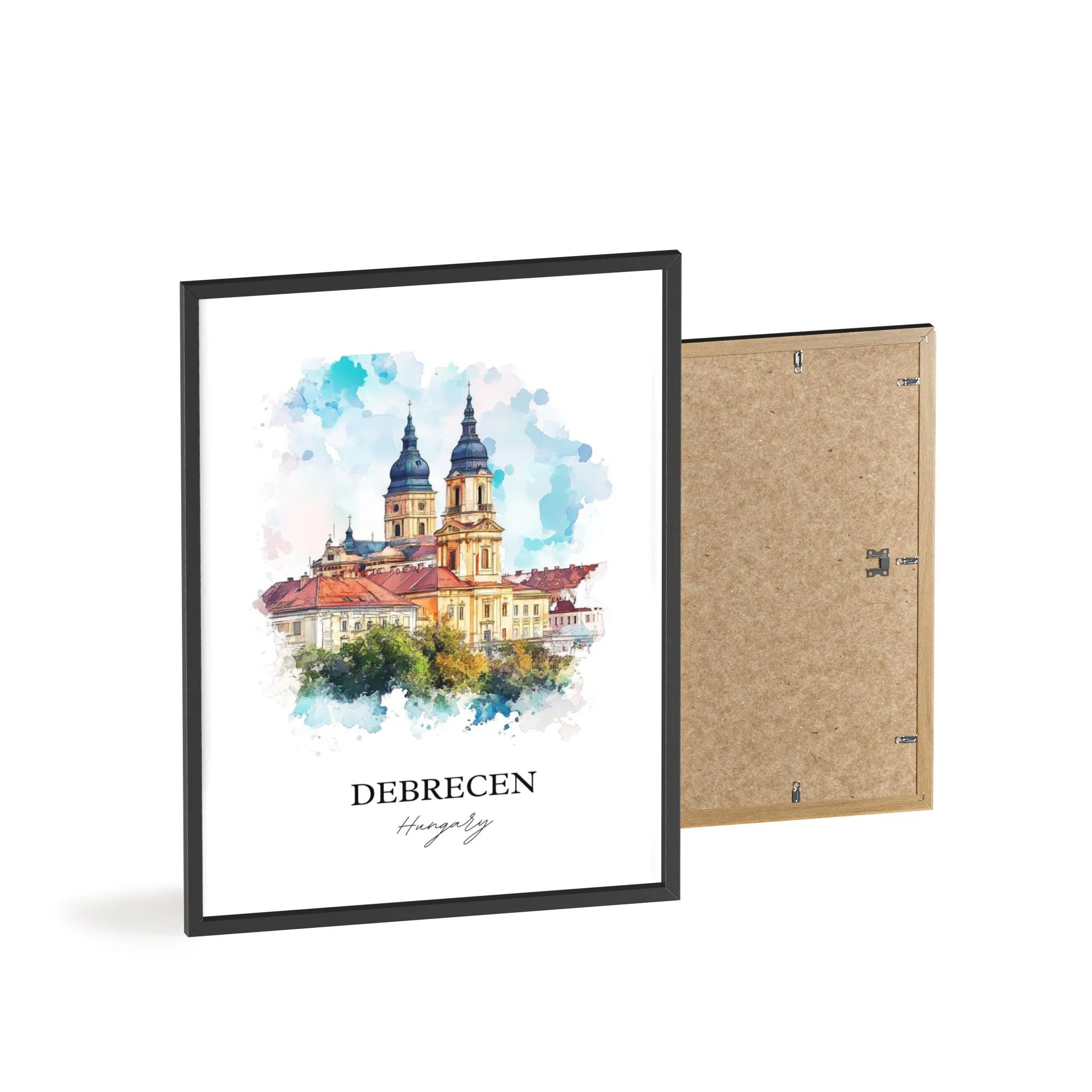 Debrecen, Hungary – Watercolor Art Print - Image 8