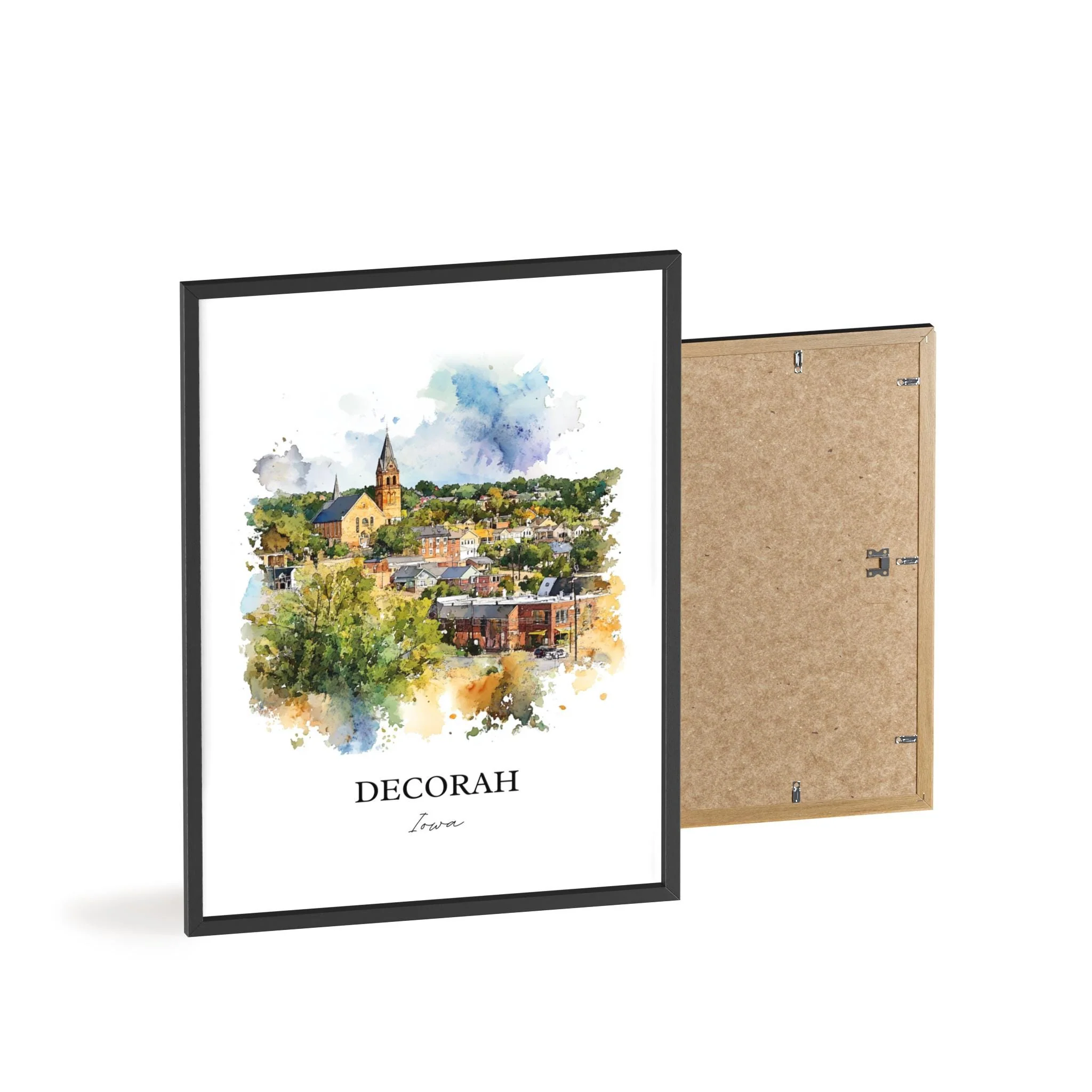 Decorah, Iowa, USA – Watercolor Art Print - Image 8