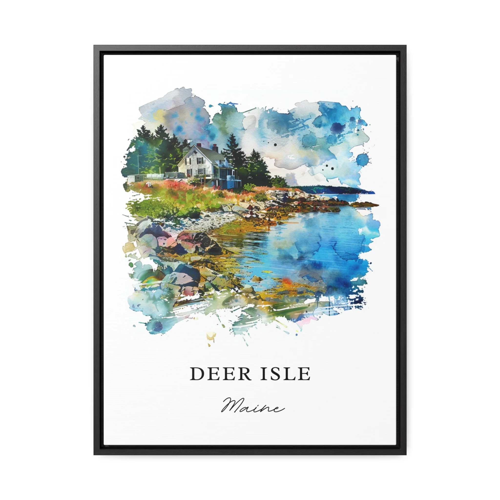 Deer Isle, Maine – Watercolor Art Print - Image 5