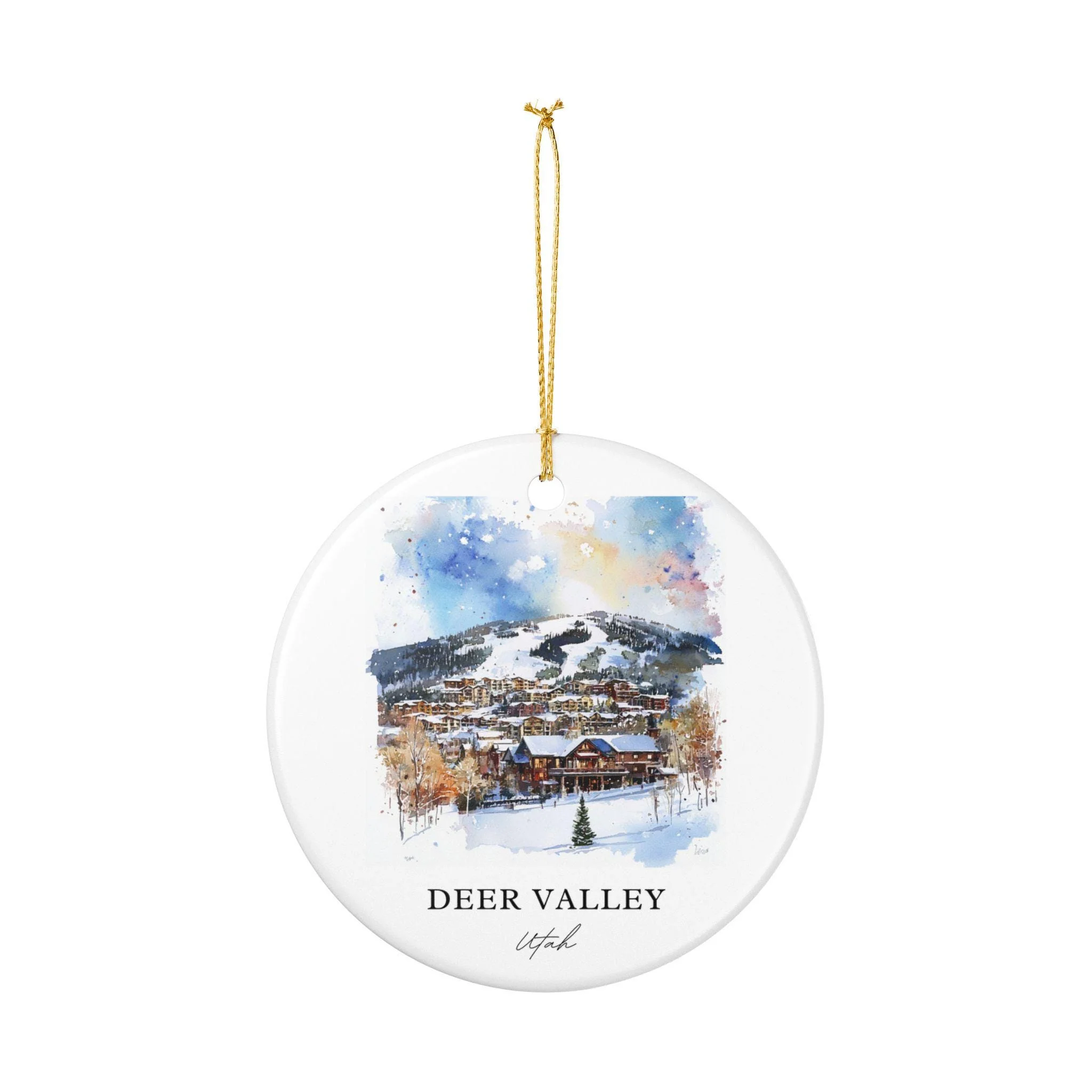 Deer Valley Ornament: Unique Deer Valley Utah Souvenir, Deer Valley UT Xmas Decor, and Authentic Deer Valley Ski Gift - Image 2