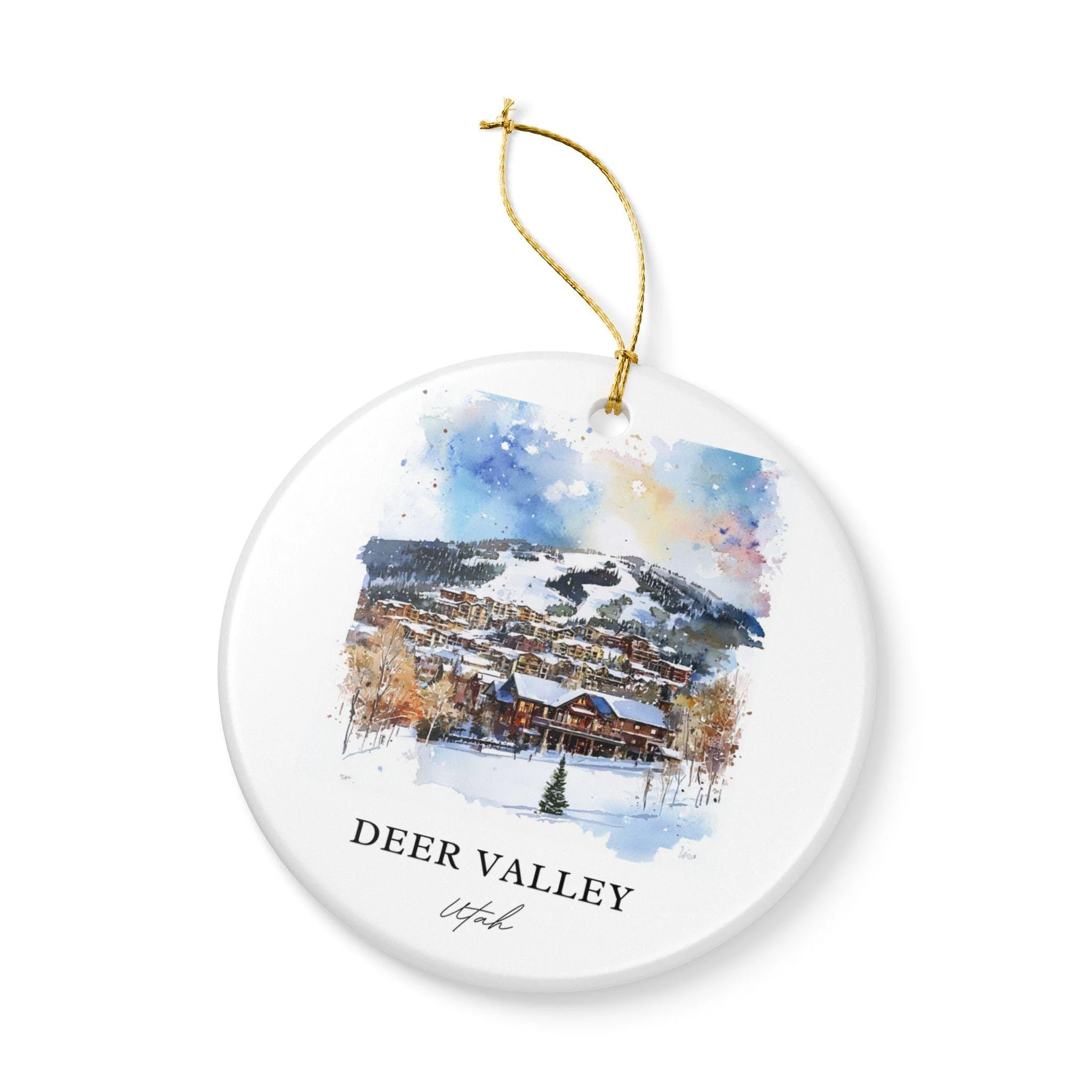 Deer Valley Ornament: Unique Deer Valley Utah Souvenir, Deer Valley UT Xmas Decor, and Authentic Deer Valley Ski Gift - Image 3