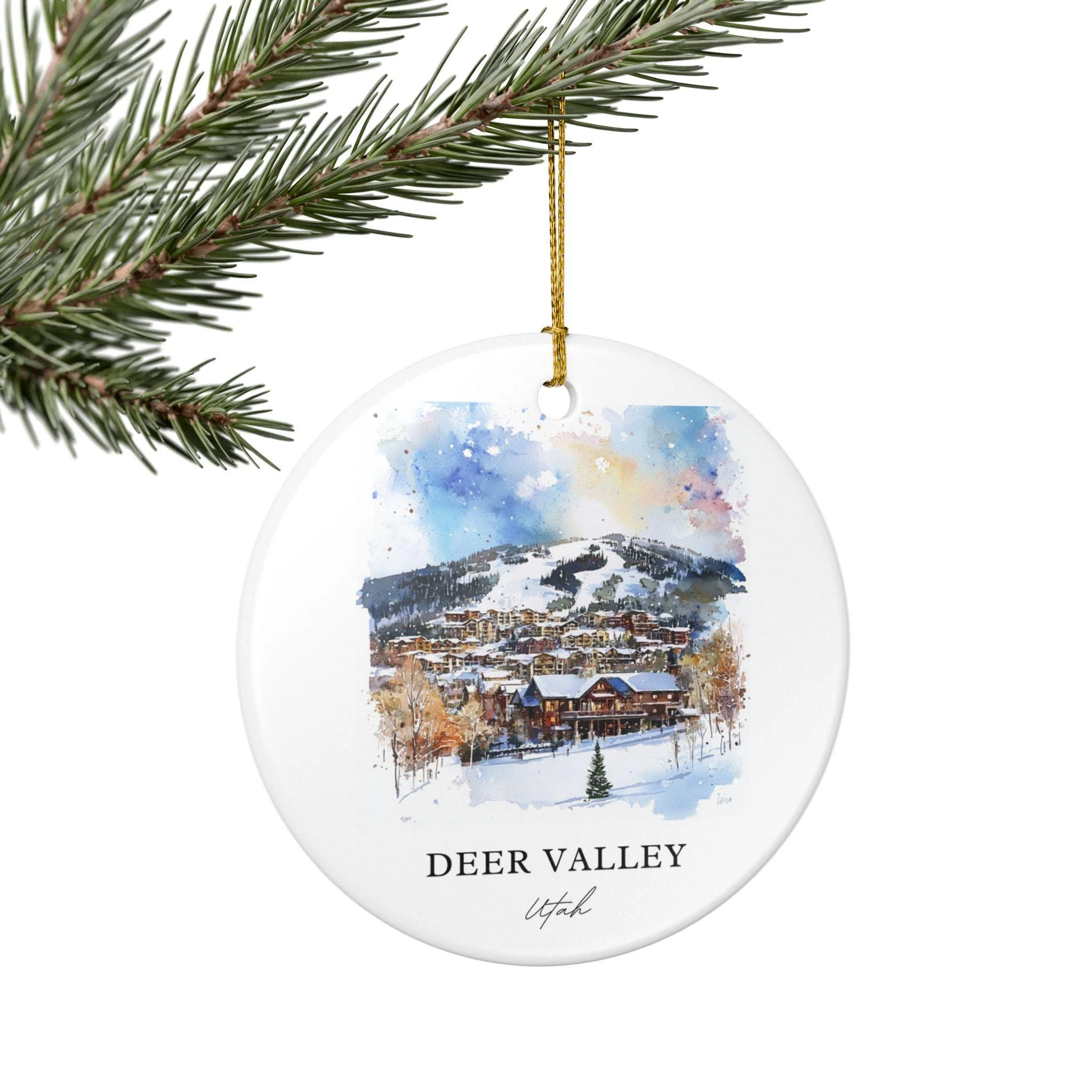 Deer Valley Ornament: Unique Deer Valley Utah Souvenir, Deer Valley UT Xmas Decor, and Authentic Deer Valley Ski Gift - Image 5