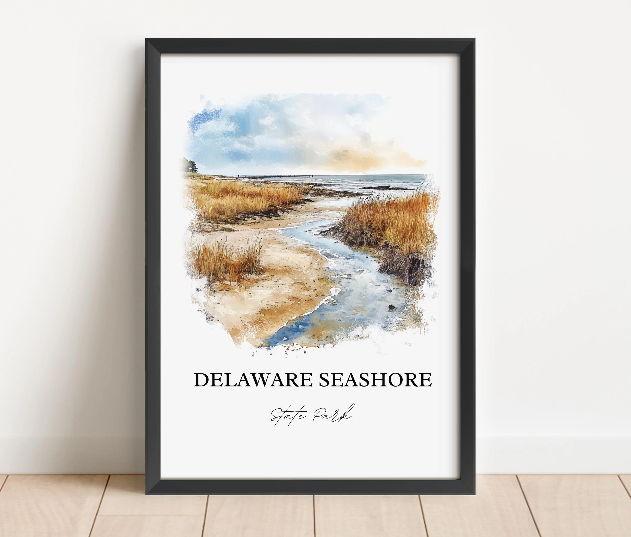 Delaware Seashore State Park, USA – Watercolor Art Print