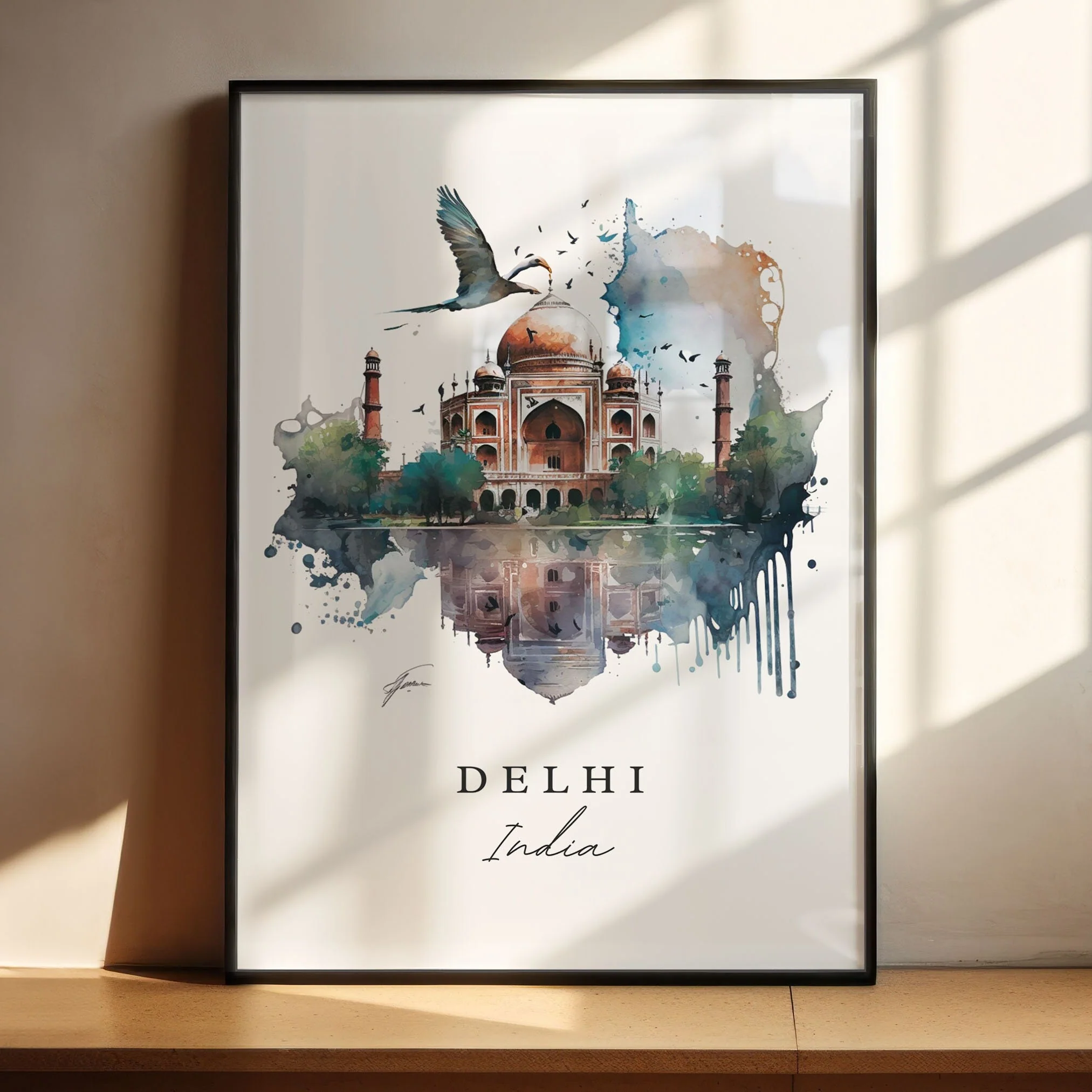 Delhi, India – Watercolor Art Print - Image 5