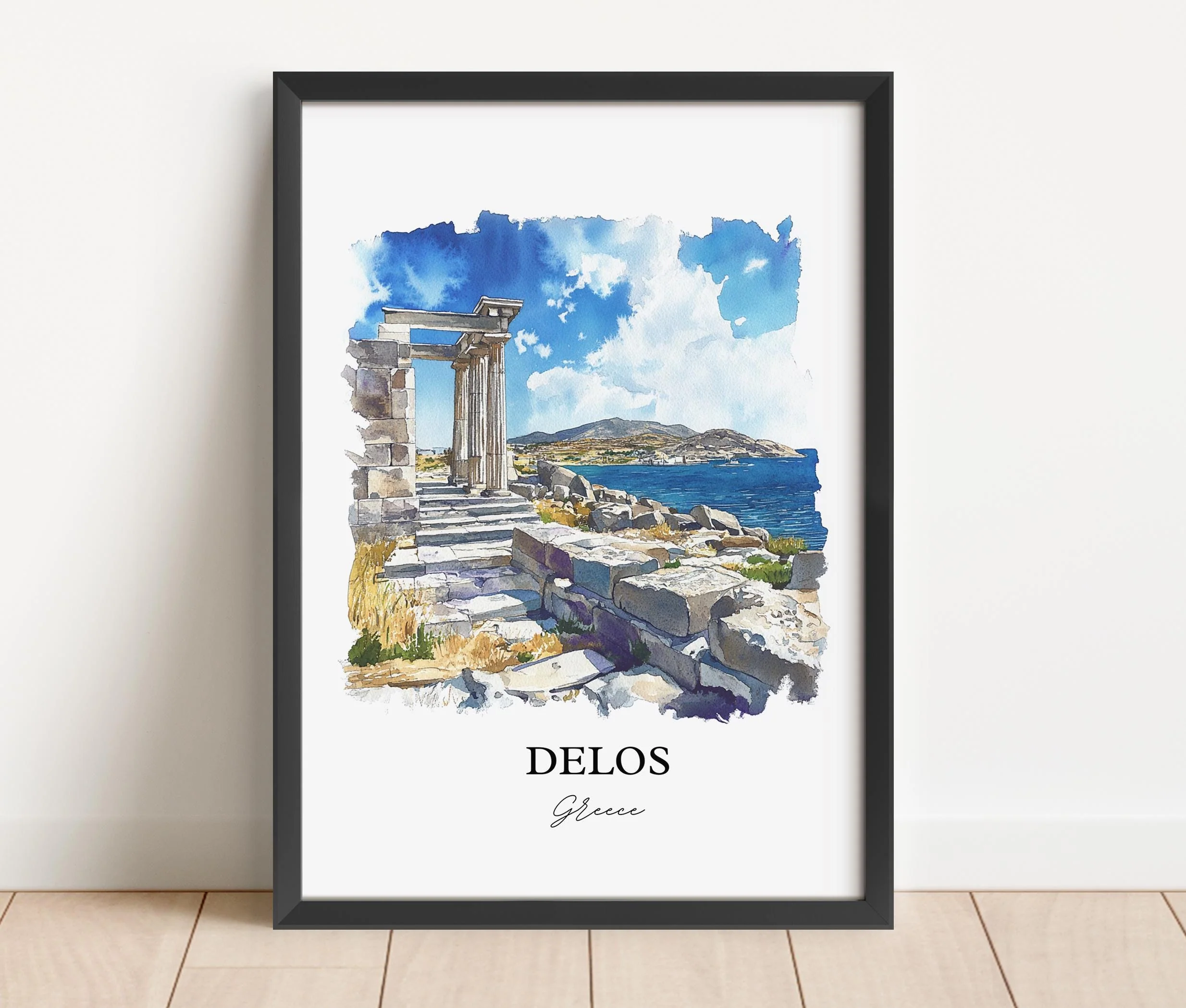 Delos, Greece – Watercolor Art Print - Image 6