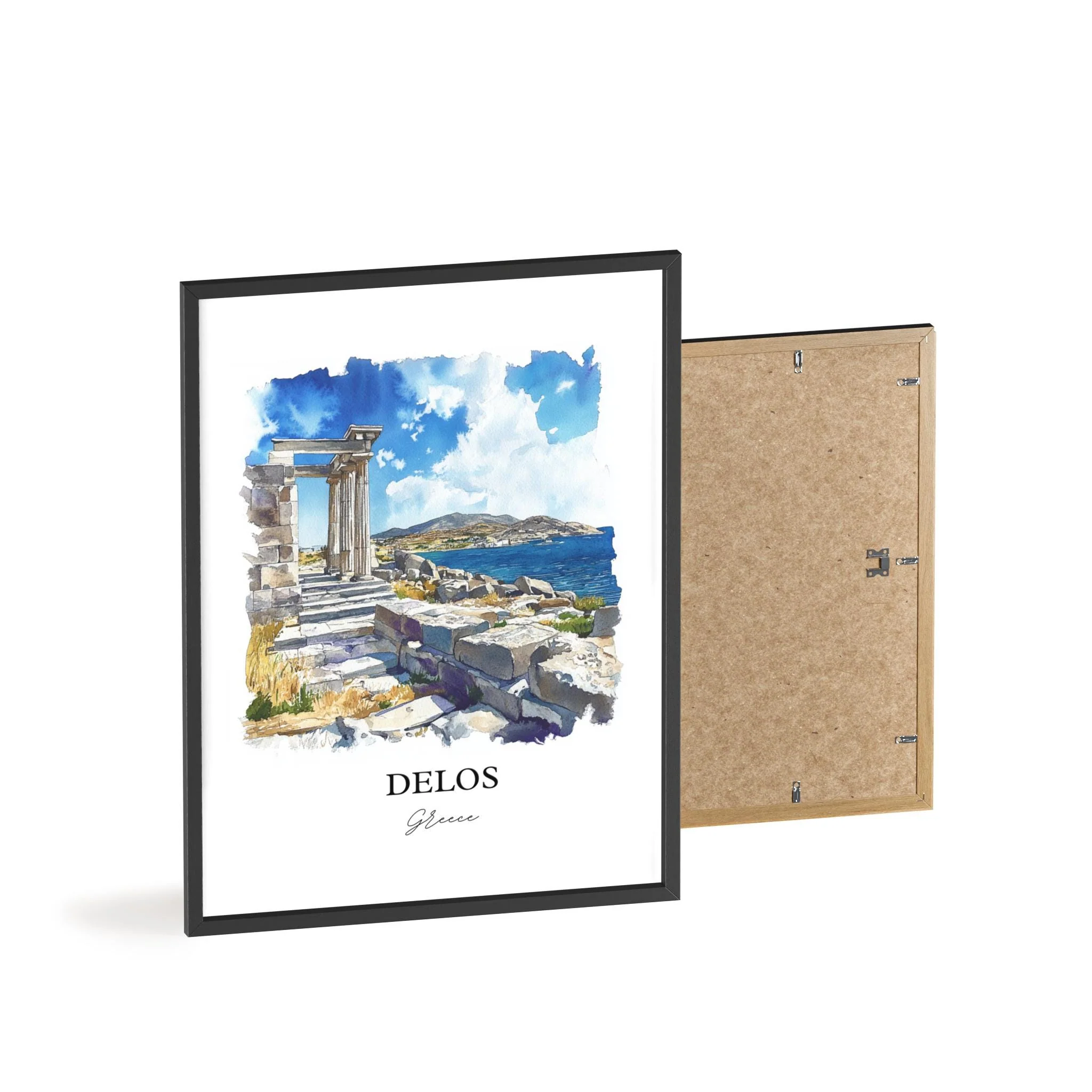Delos, Greece – Watercolor Art Print - Image 8