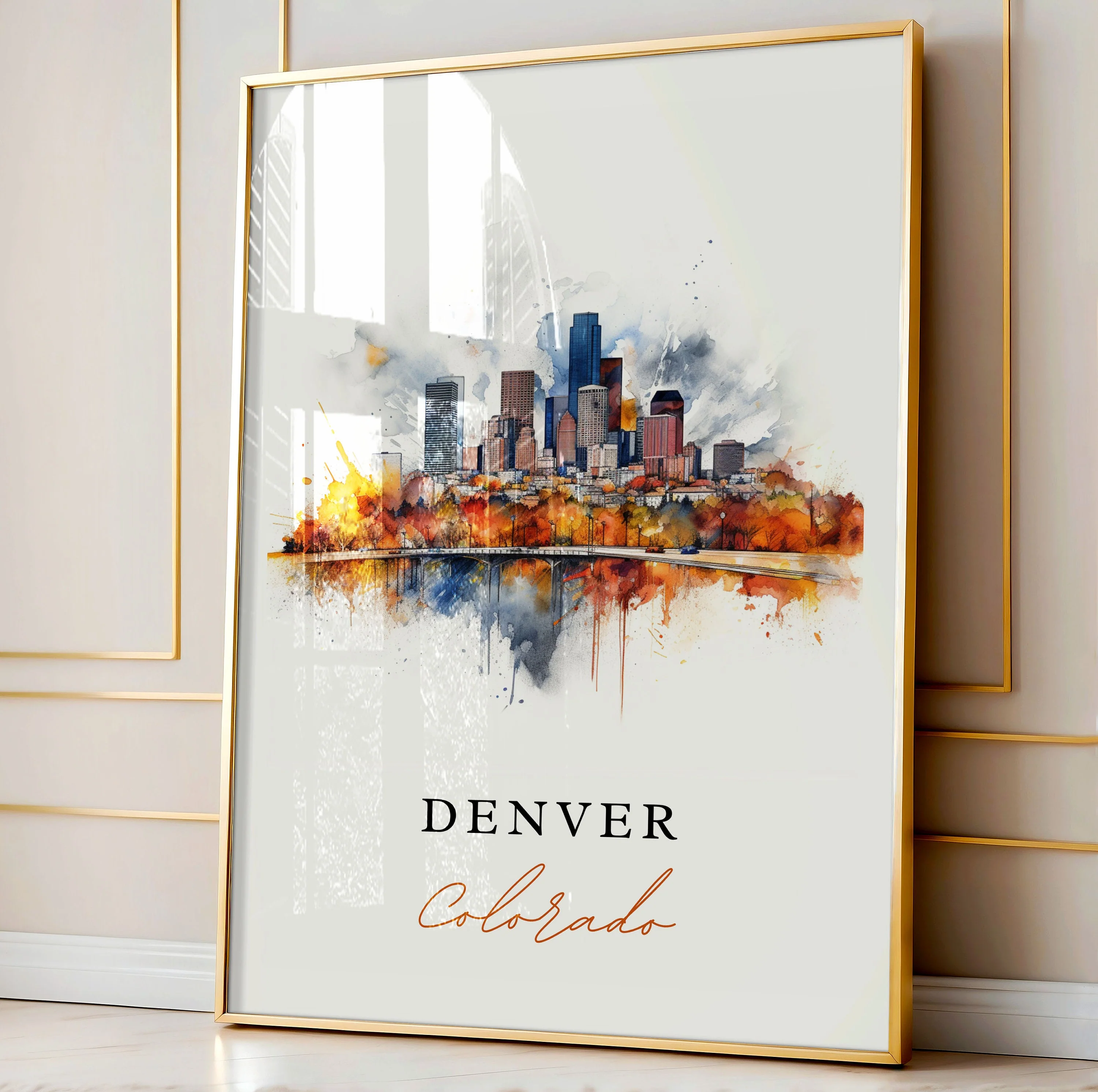 Denver, Colorado – Watercolor Art Print - Image 5
