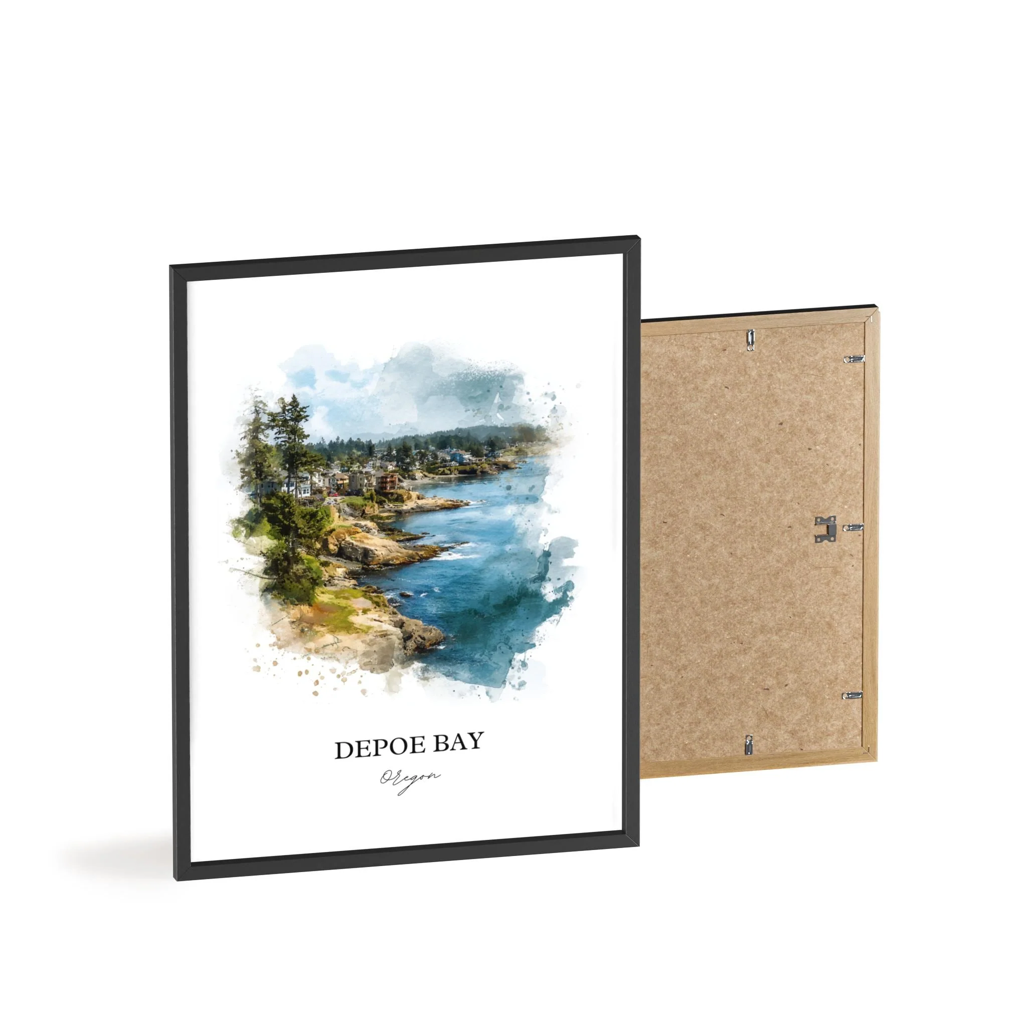 Depoe Bay, Oregon – Watercolor Art Print - Image 10