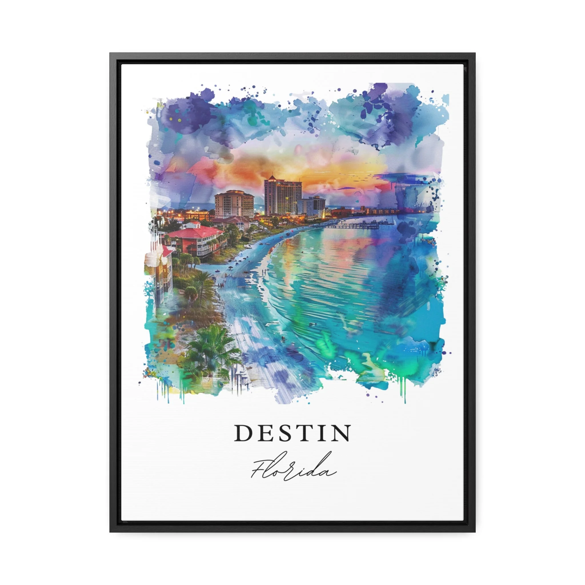 Destin, Florida, Florida – Watercolor Art Print - Image 5
