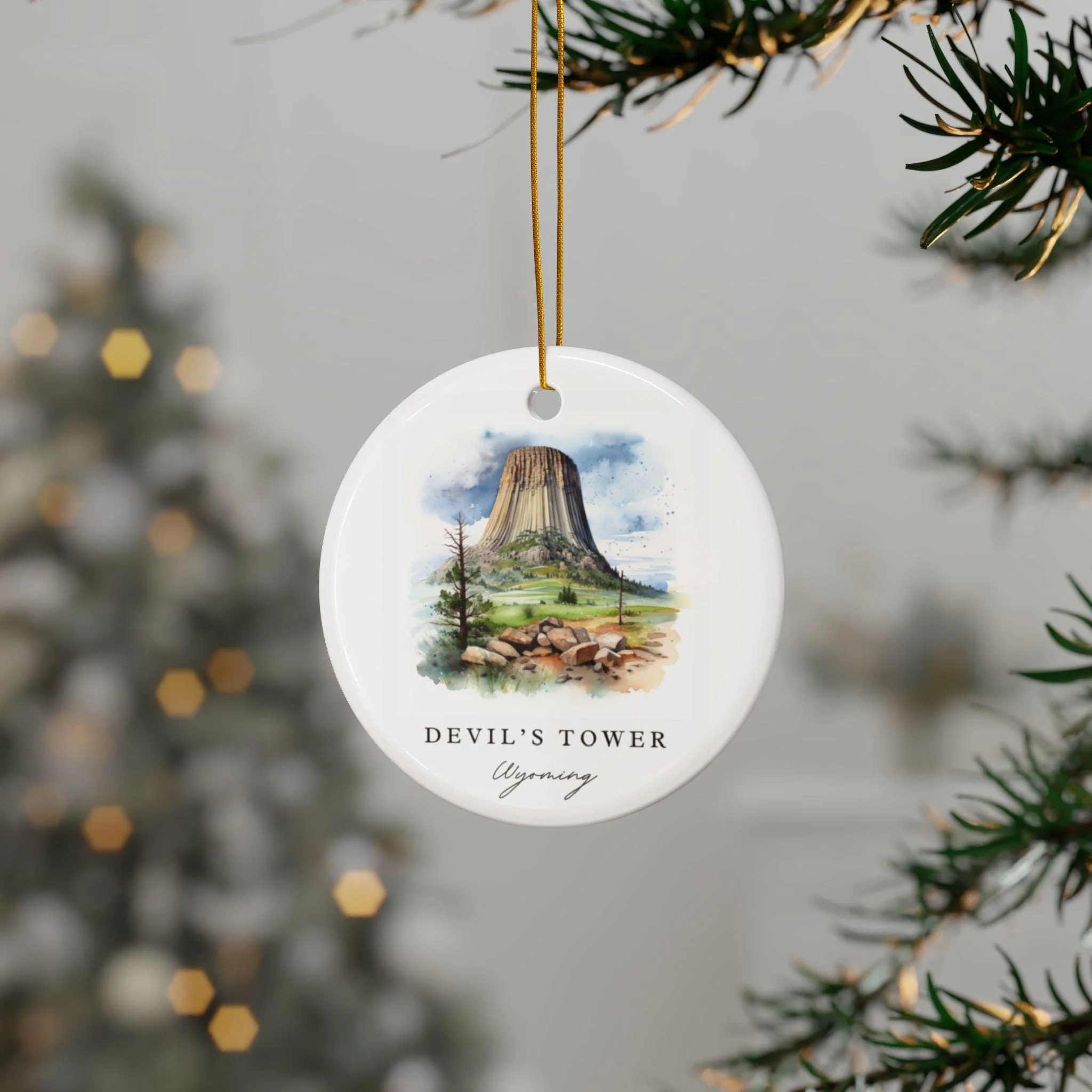 Devils Tower Ornament: Unique Devils Tower Souvenir, Devils Tower Xmas Decor, and Authentic Wyoming Gift - Image 3