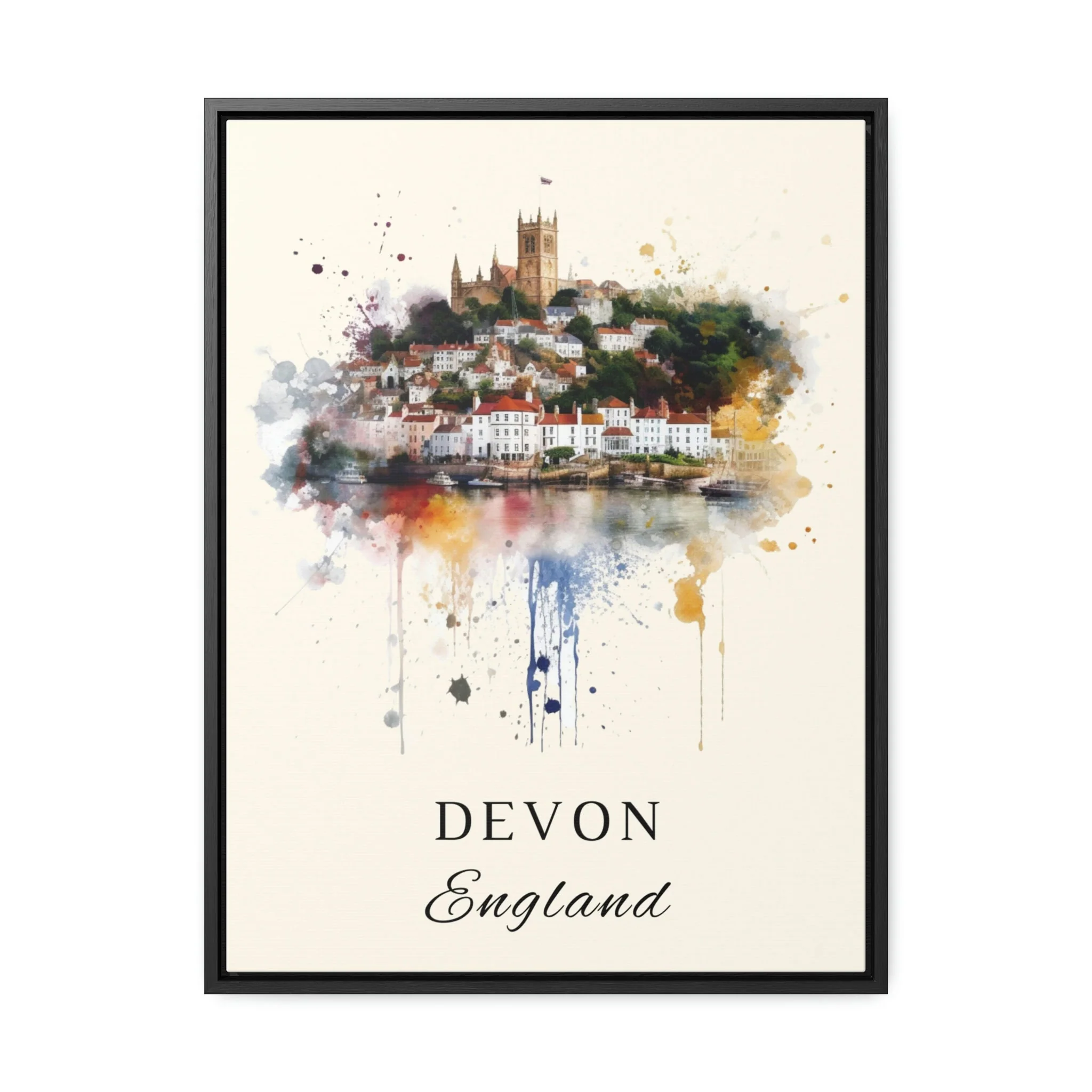Devon, England – Watercolor Art Print - Image 2