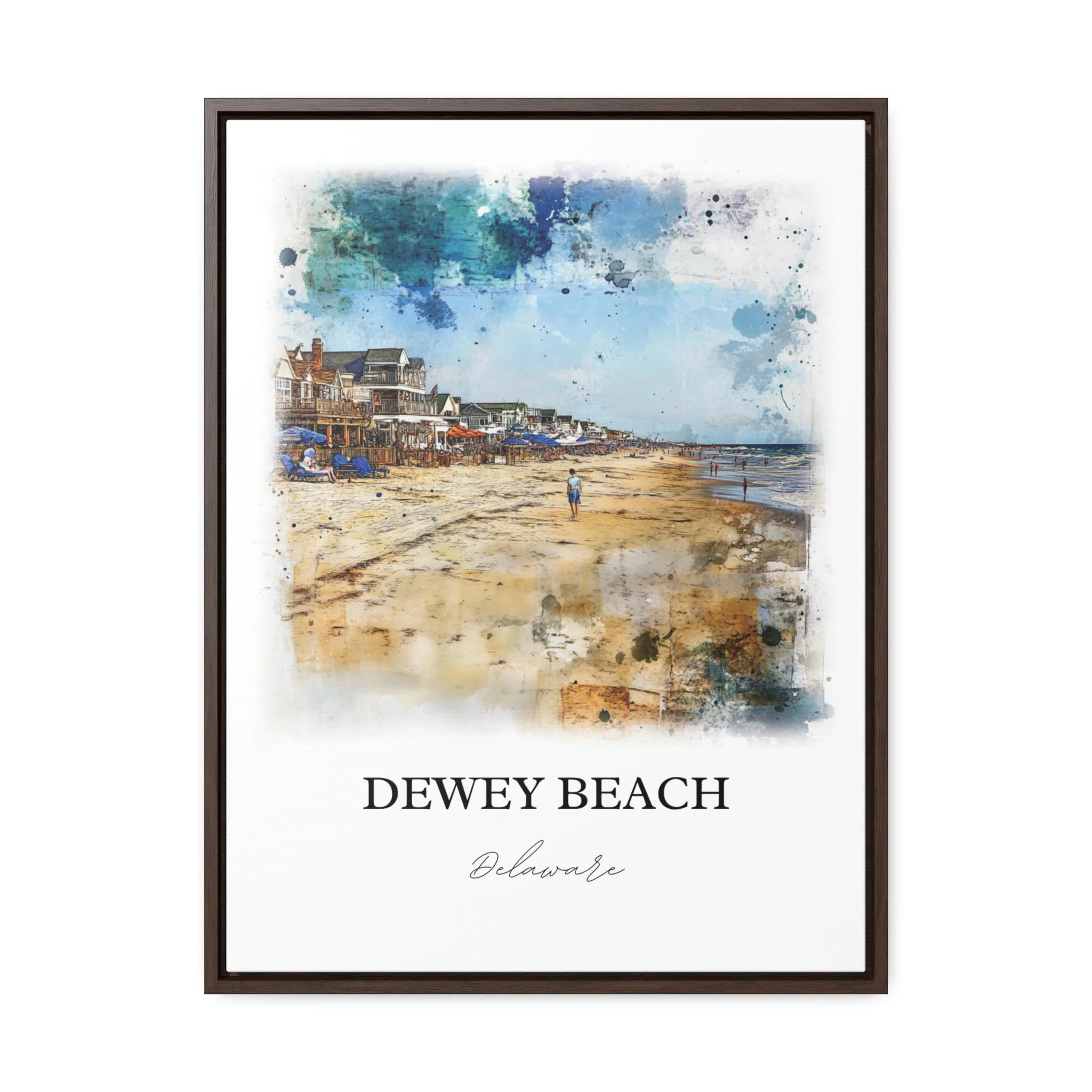 Dewey Beach, Delaware, USA – Watercolor Art Print - Image 7