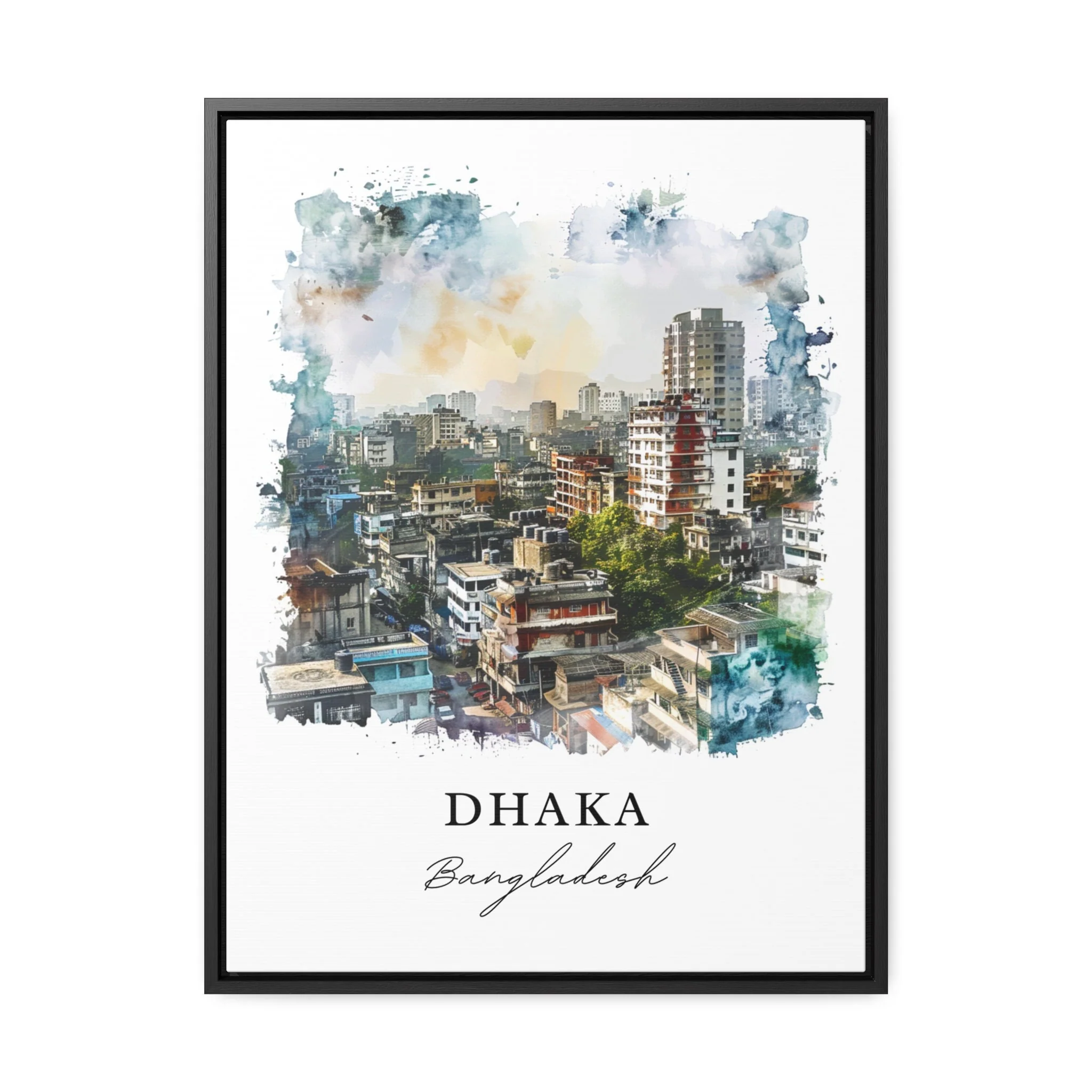 Dhaka, Bangladesh – Watercolor Art Print - Image 5