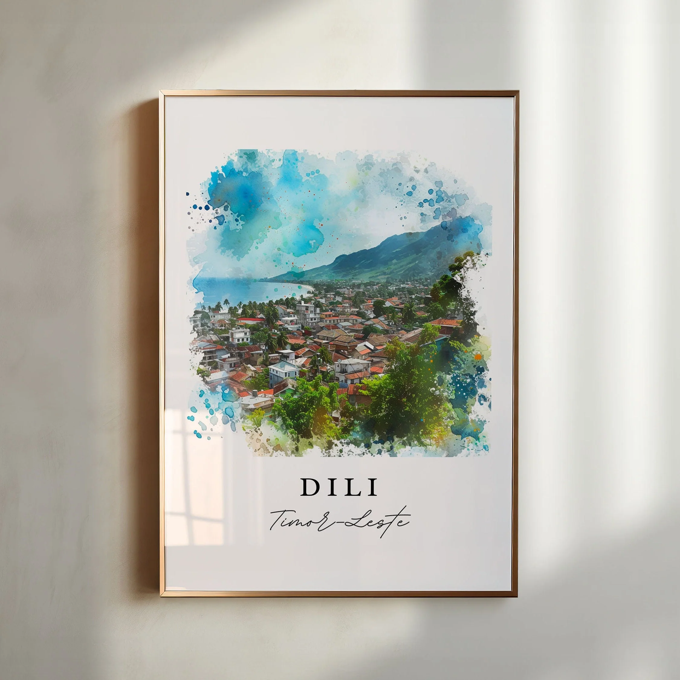 Dili, Timor-Leste – Watercolor Art Print
