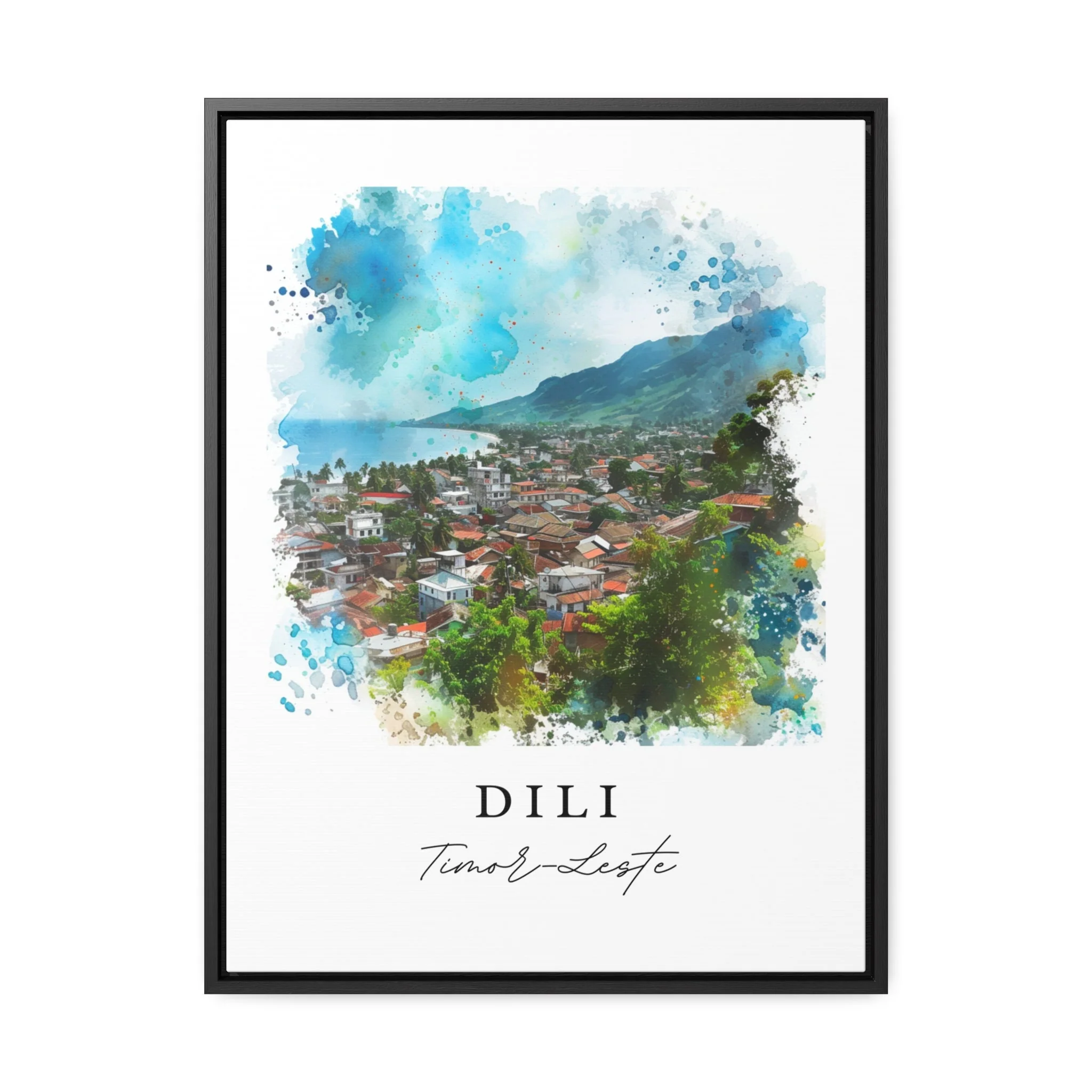 Dili, Timor-Leste – Watercolor Art Print - Image 6