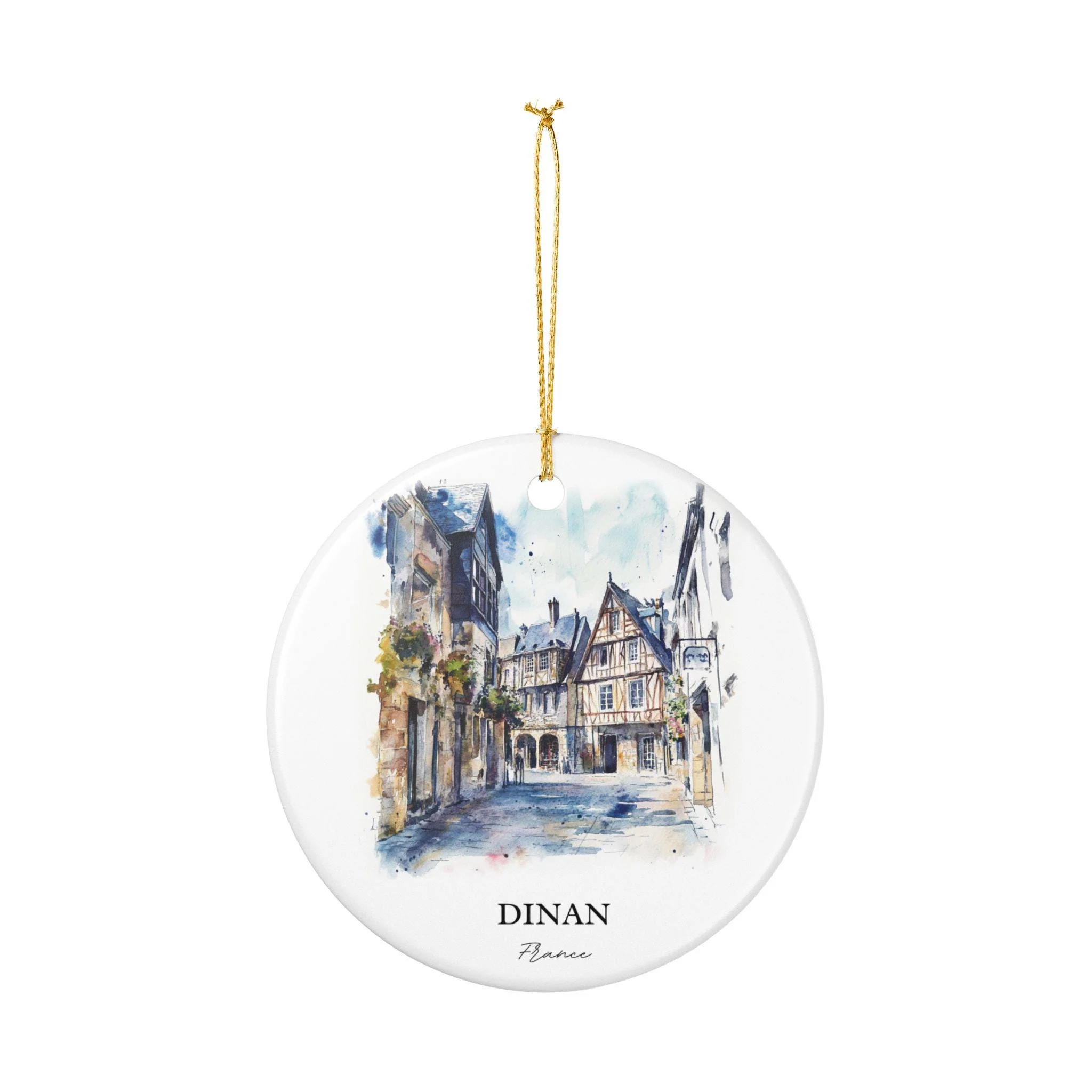 Dinan Frace Ornament: Unique Dinan Souvenir, Dinan Xmas Decor, and Authentic Dinan France Gift - Image 2