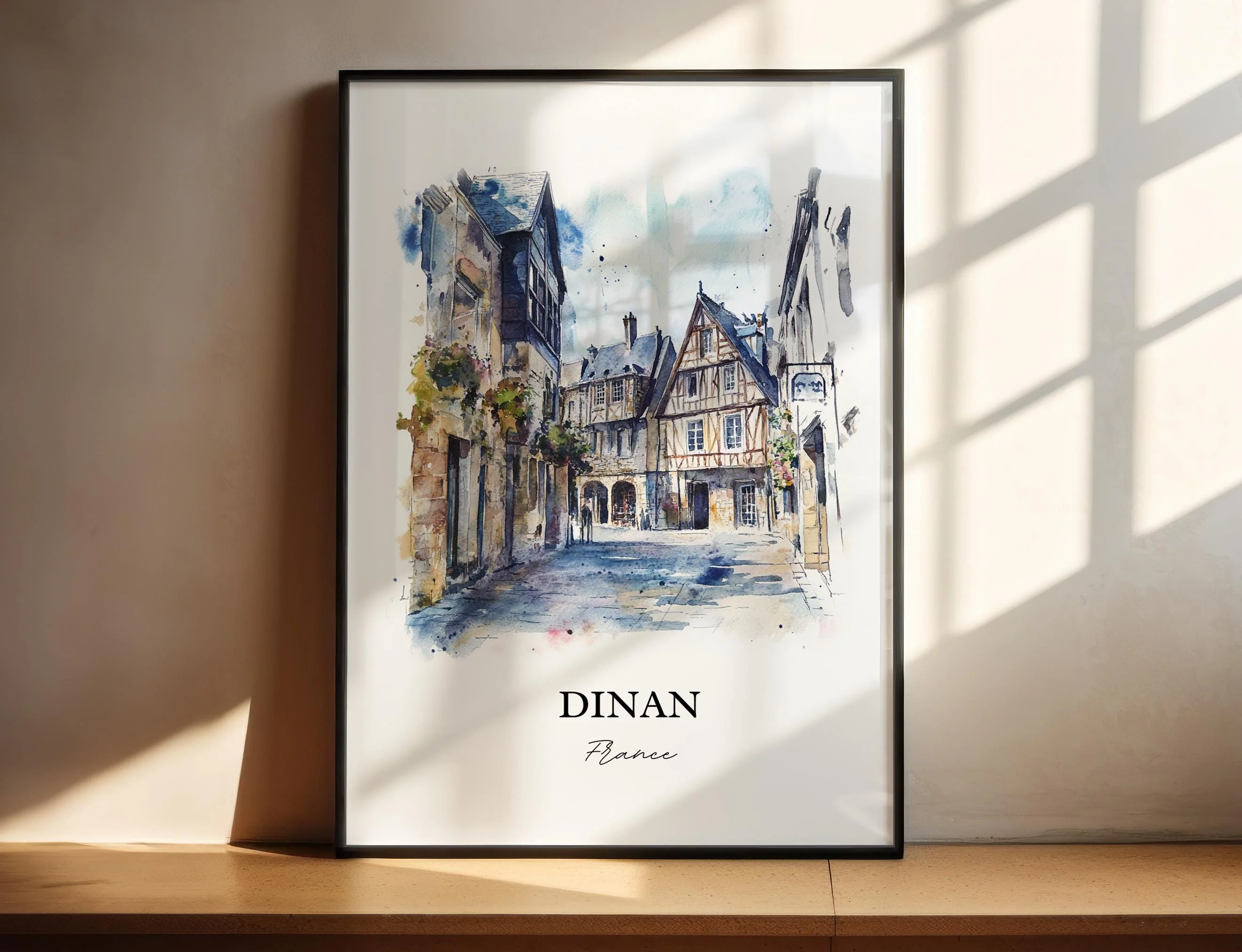 Dinan, France – Watercolor Art Print