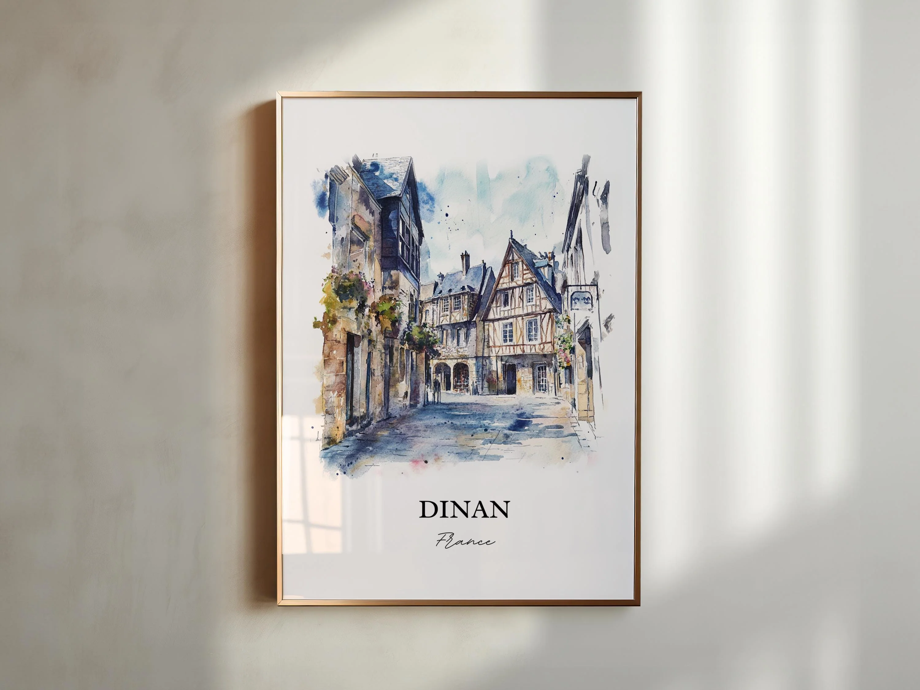 Dinan, France – Watercolor Art Print - Image 3