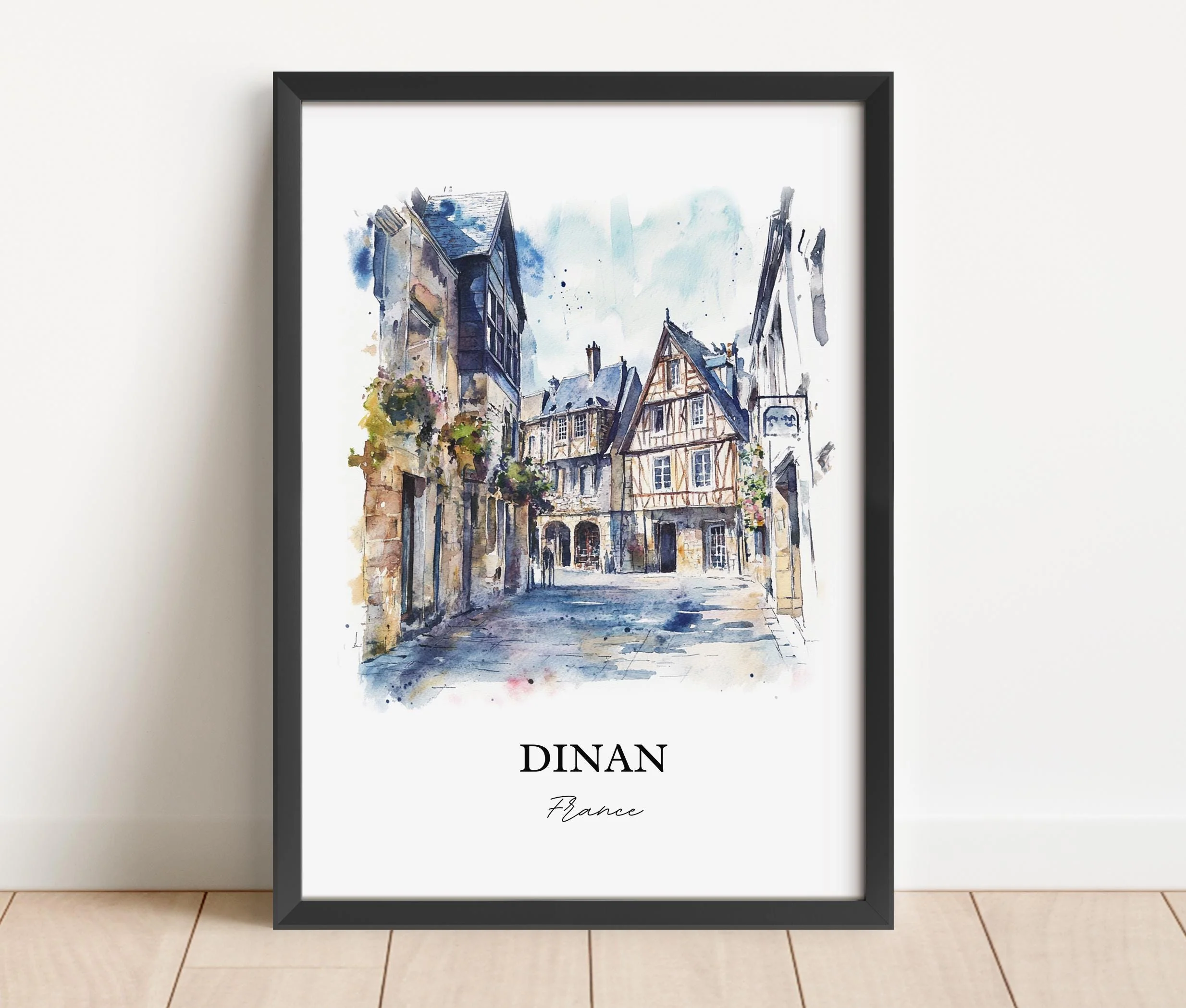 Dinan, France – Watercolor Art Print - Image 6