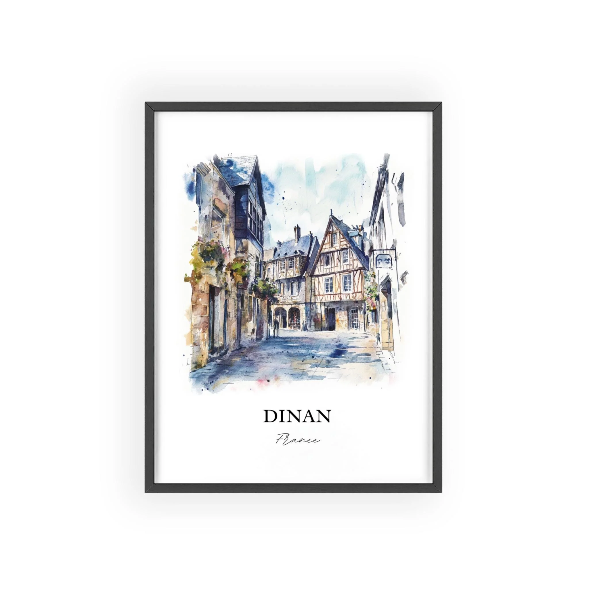 Dinan, France – Watercolor Art Print - Image 7