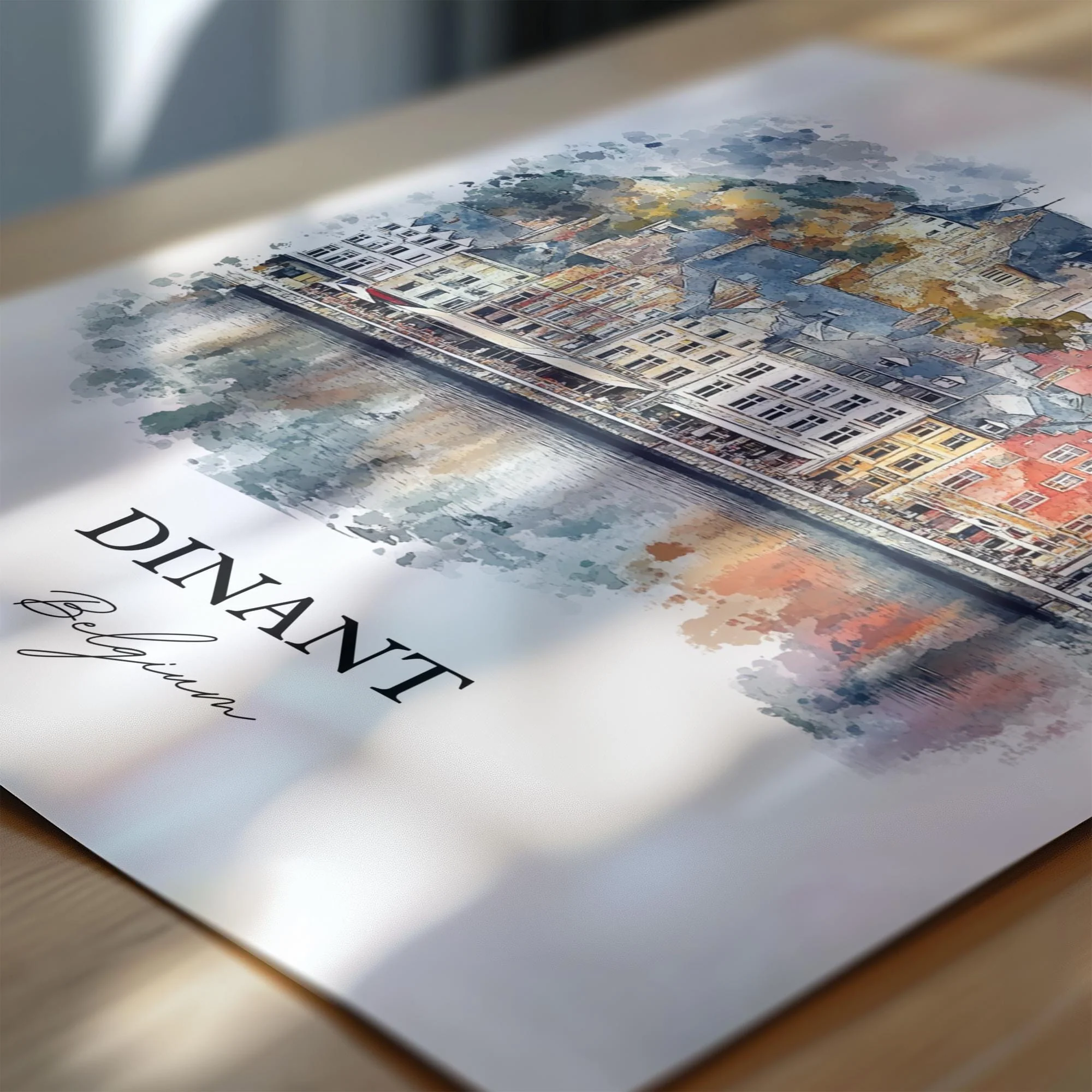 Dinant, Belgium – Watercolor Art Print - Image 2