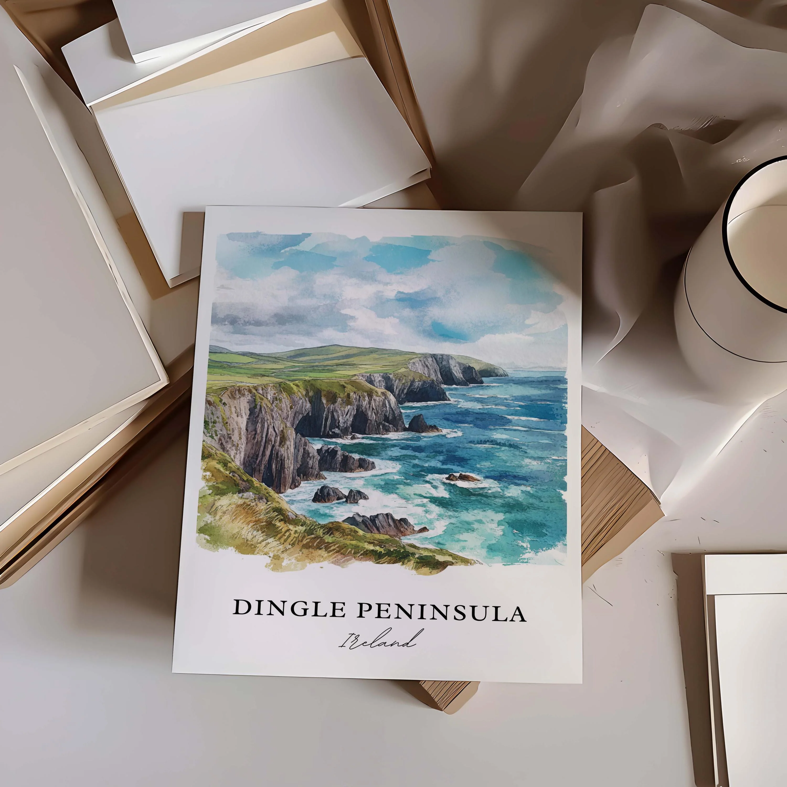 Dingle Peninsula, Ireland – Watercolor Art Print - Image 2