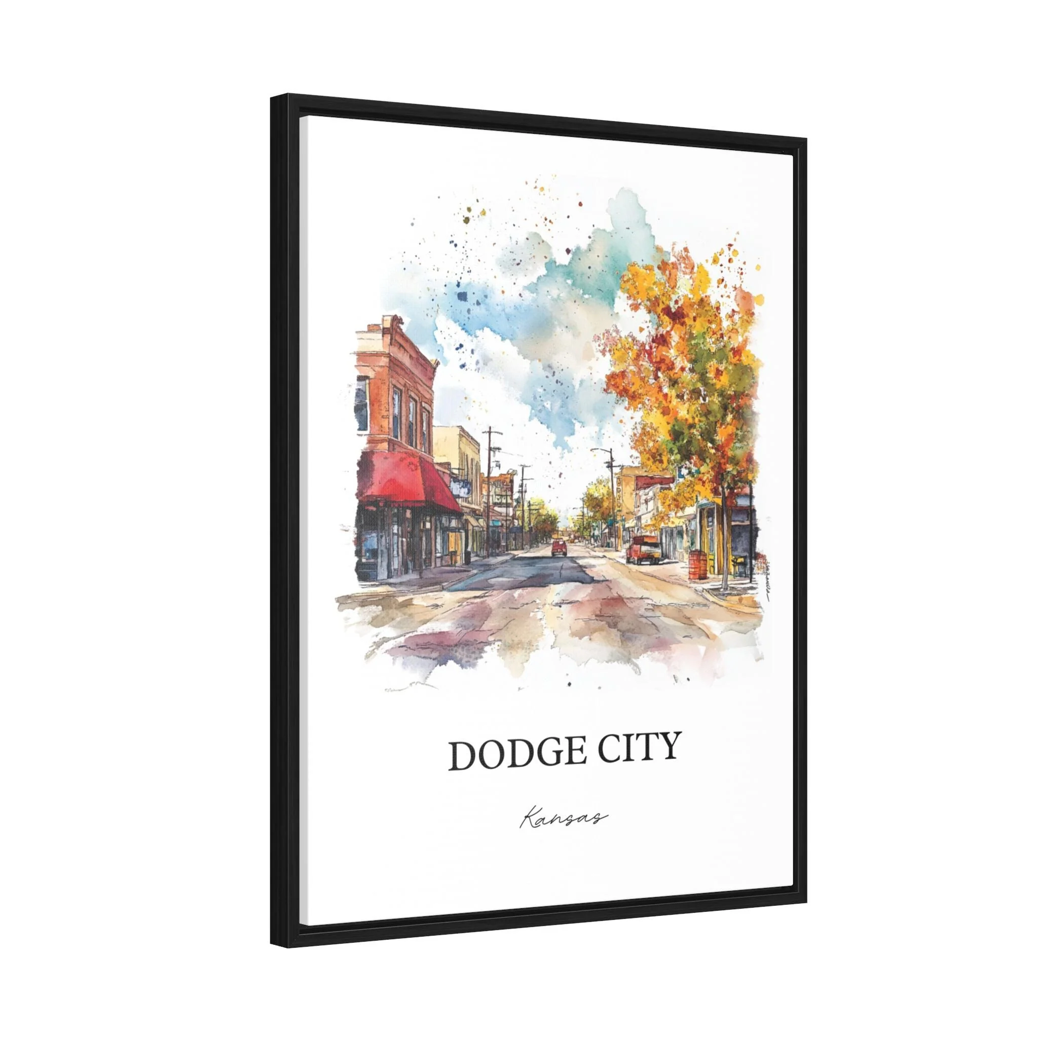Dodge City, Kansas, USA – Watercolor Art Print - Image 8
