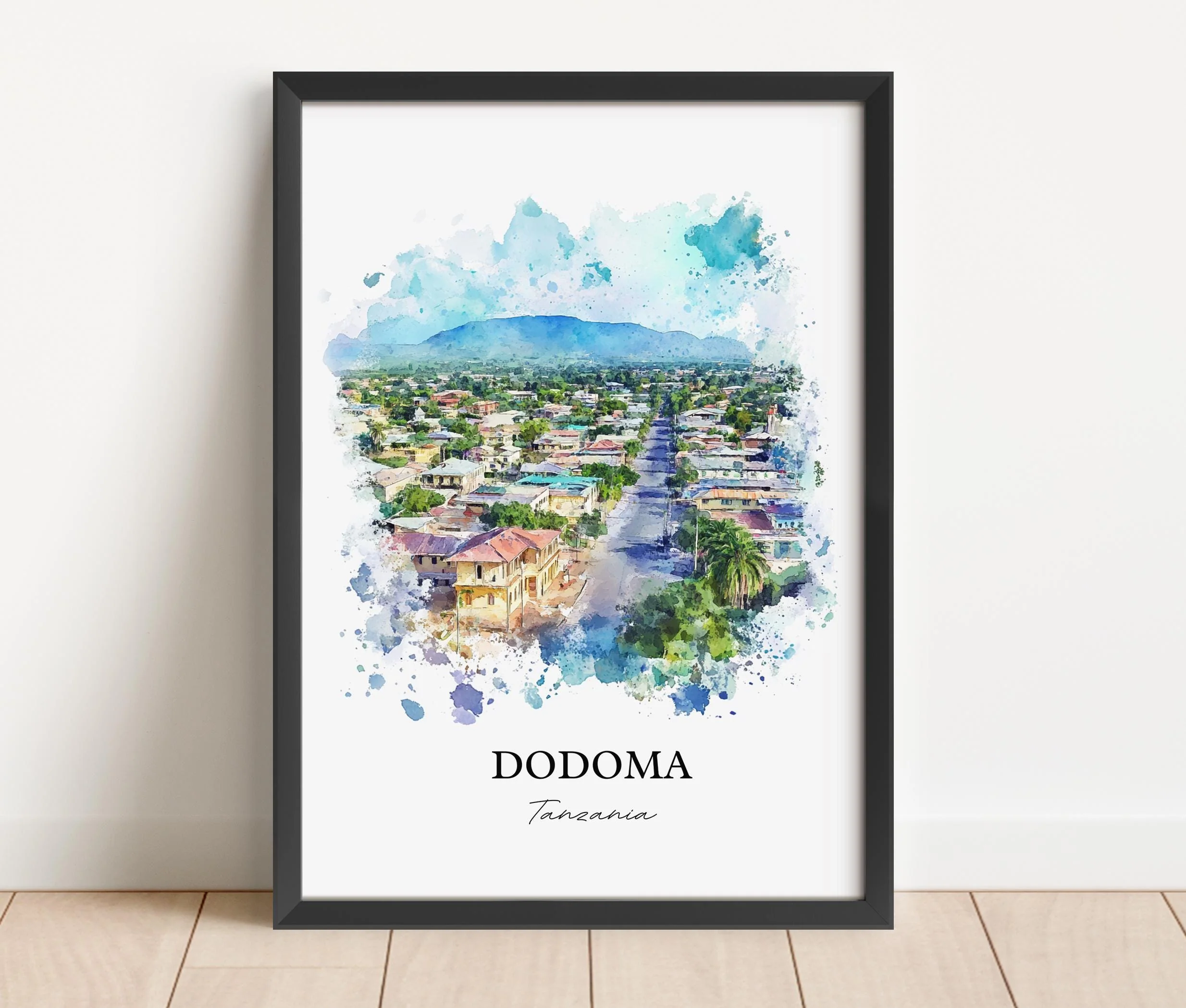 Dodoma, Tanzania – Watercolor Art Print - Image 6
