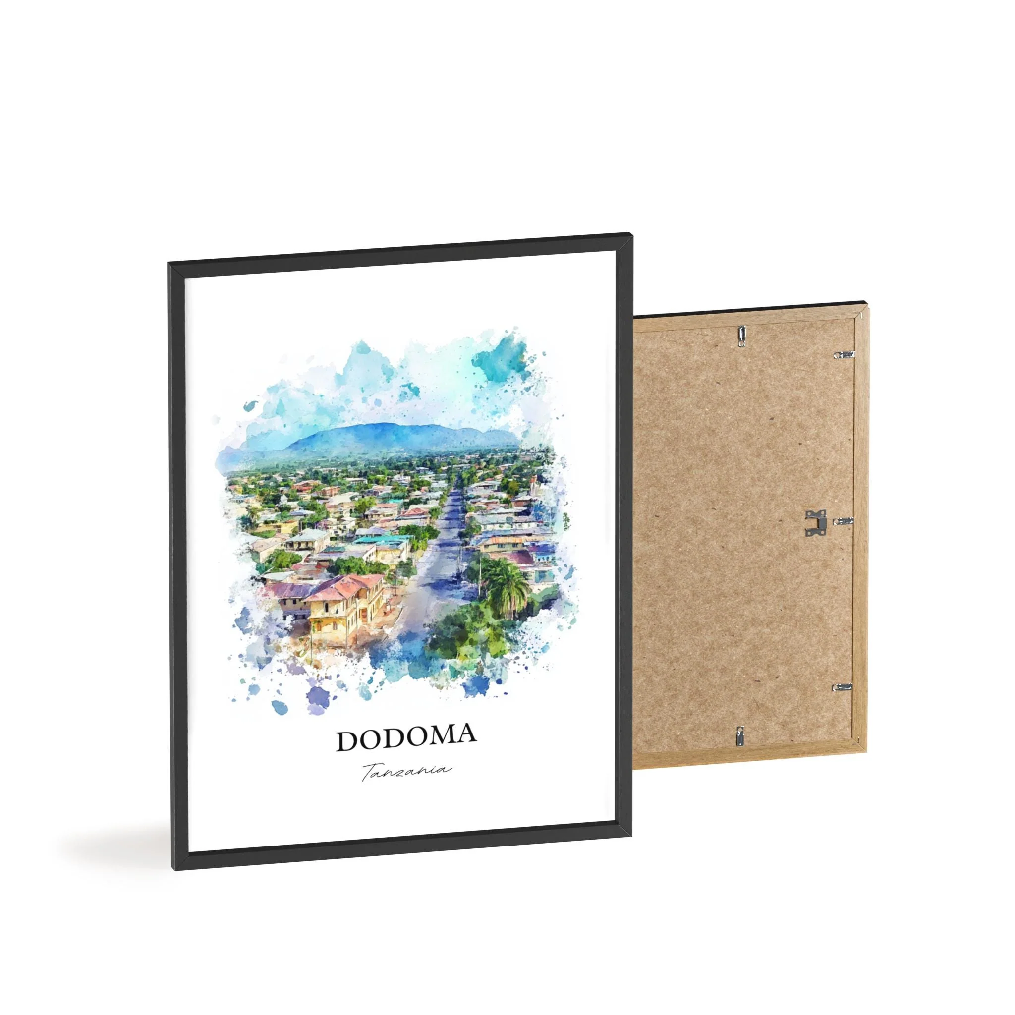 Dodoma, Tanzania – Watercolor Art Print - Image 8
