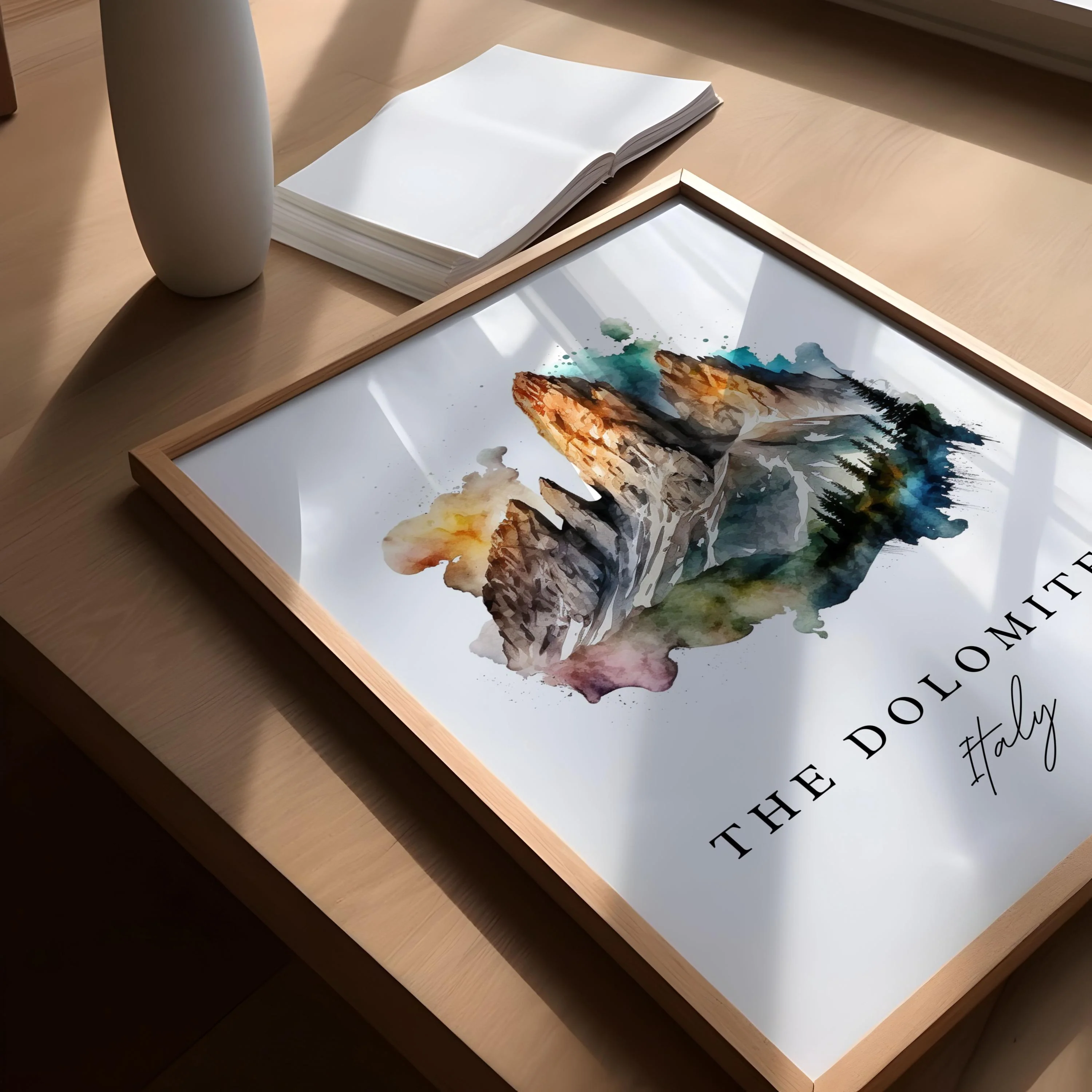 Dolomites, Italy – Watercolor Art Print - Image 3