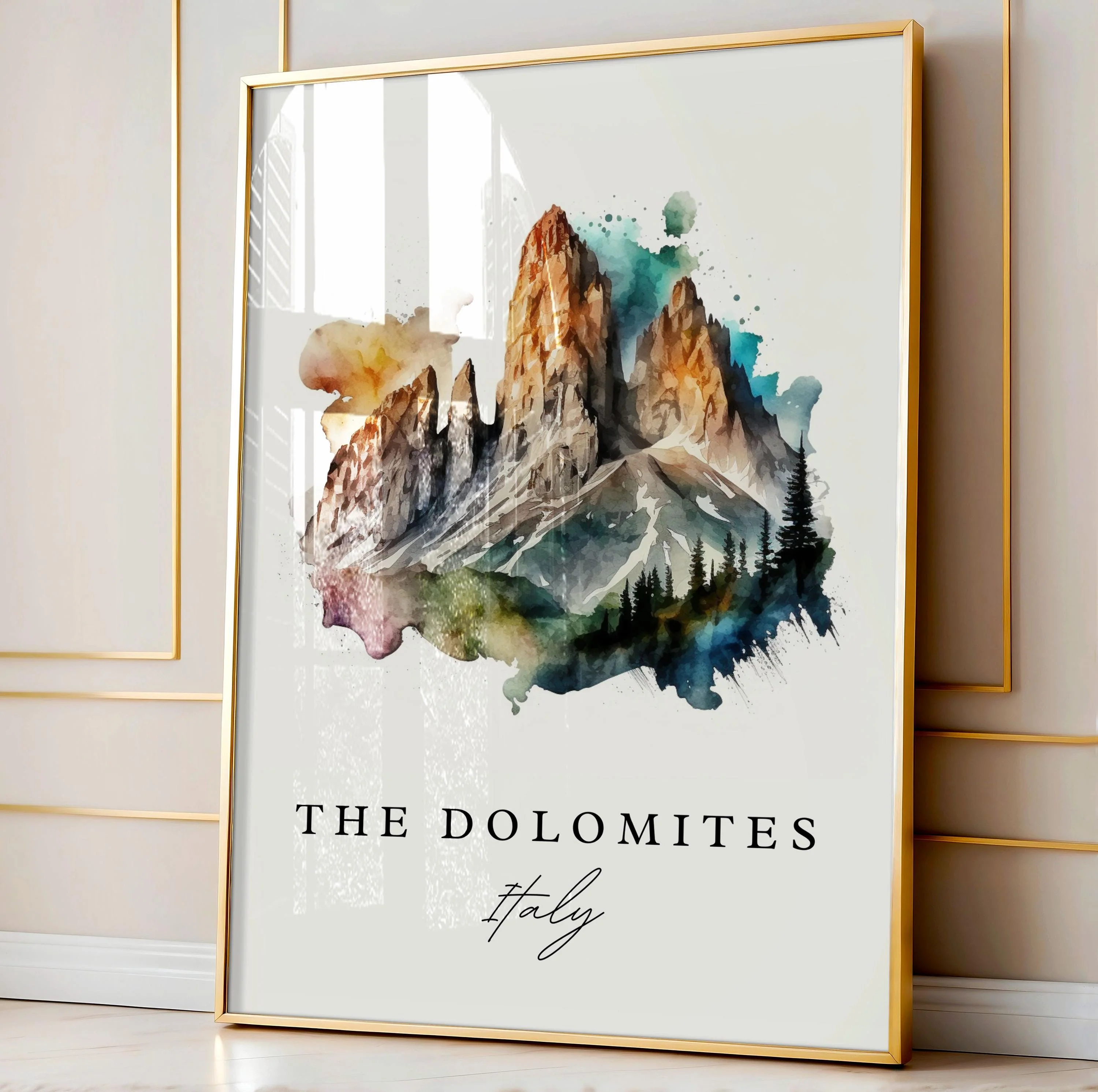 Dolomites, Italy – Watercolor Art Print - Image 5