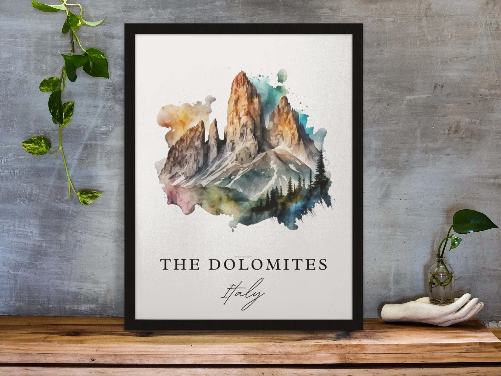 Dolomites, Italy – Watercolor Art Print - Image 6