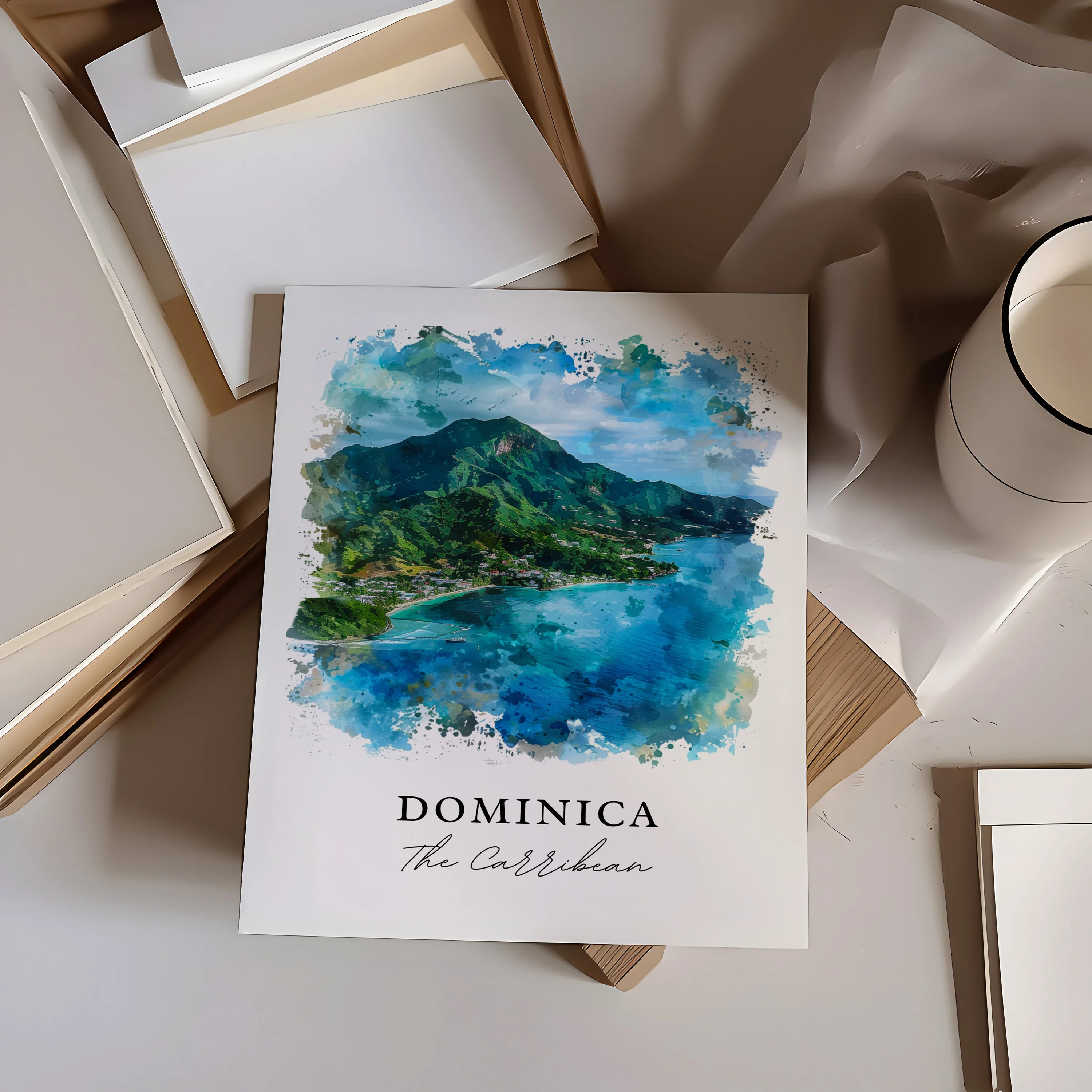 Dominica, Caribbean – Watercolor Art Print - Image 2
