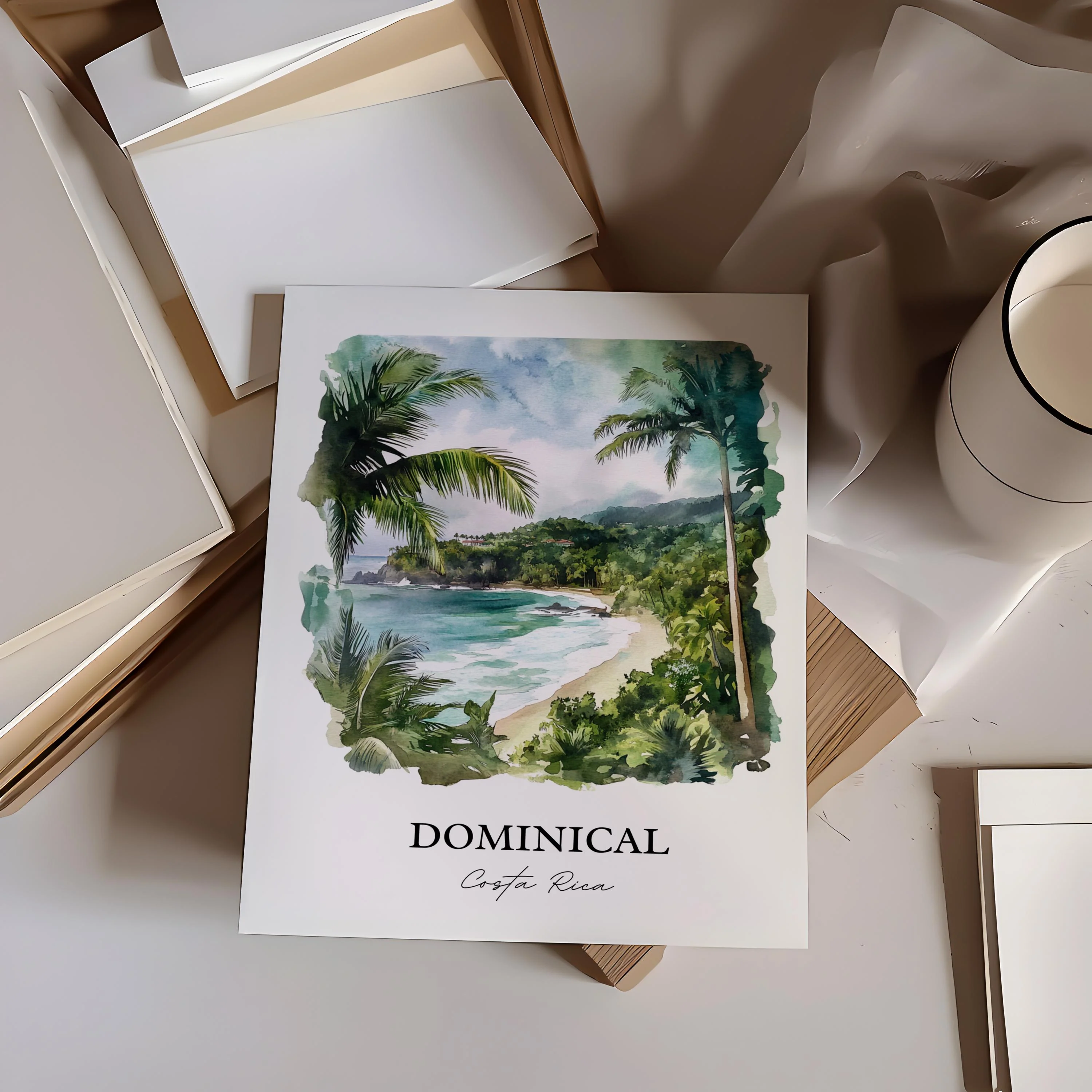 Dominical, Costa Rica – Watercolor Art Print - Image 6