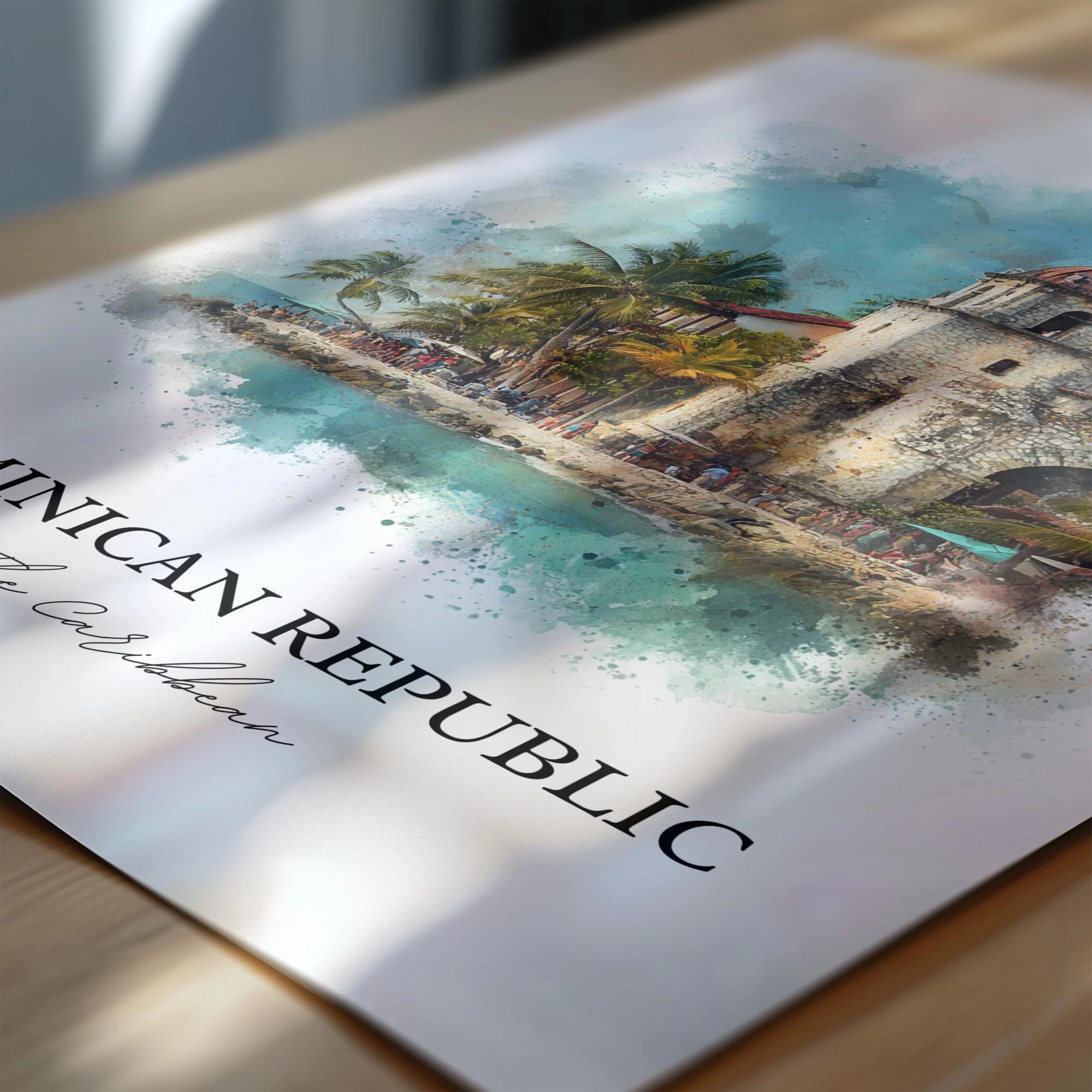 Dominican Republic, Caribbean – Watercolor Art Print - Image 2