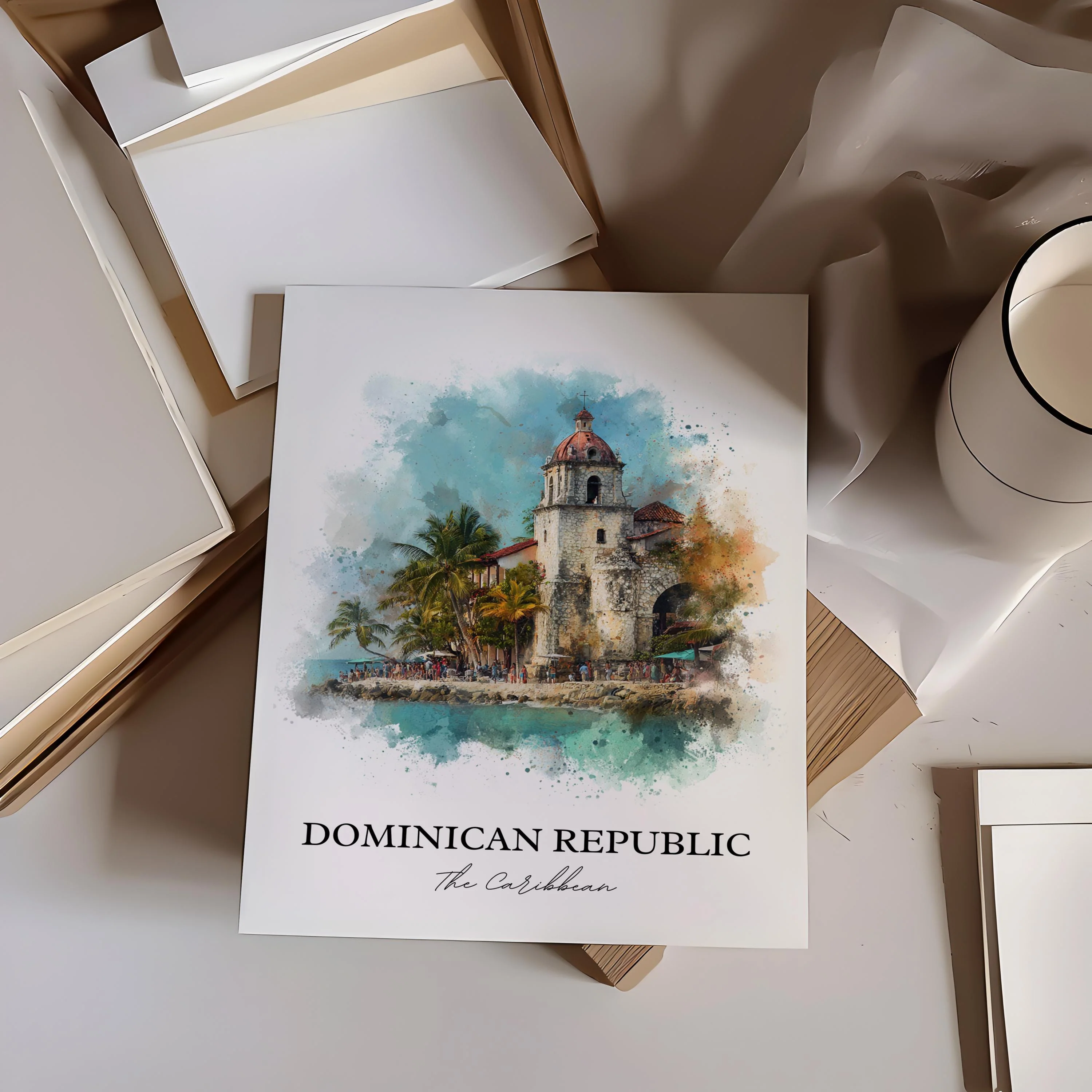 Dominican Republic, Caribbean – Watercolor Art Print - Image 5