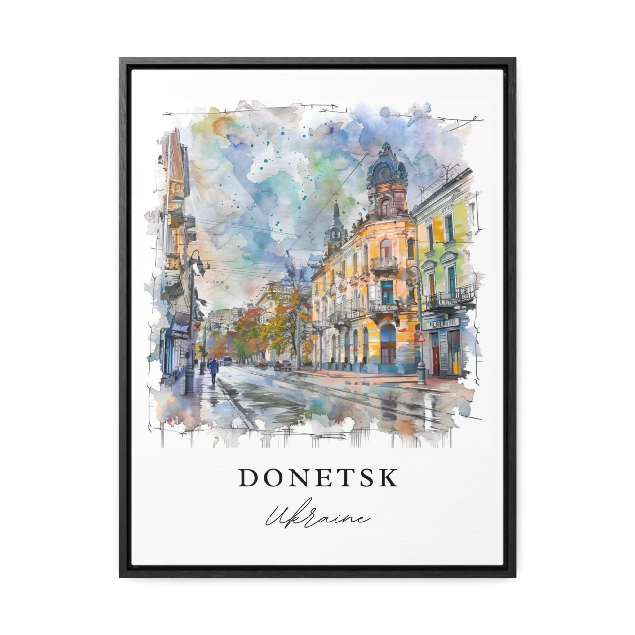 Donetsk, Ukraine – Watercolor Art Print - Image 5