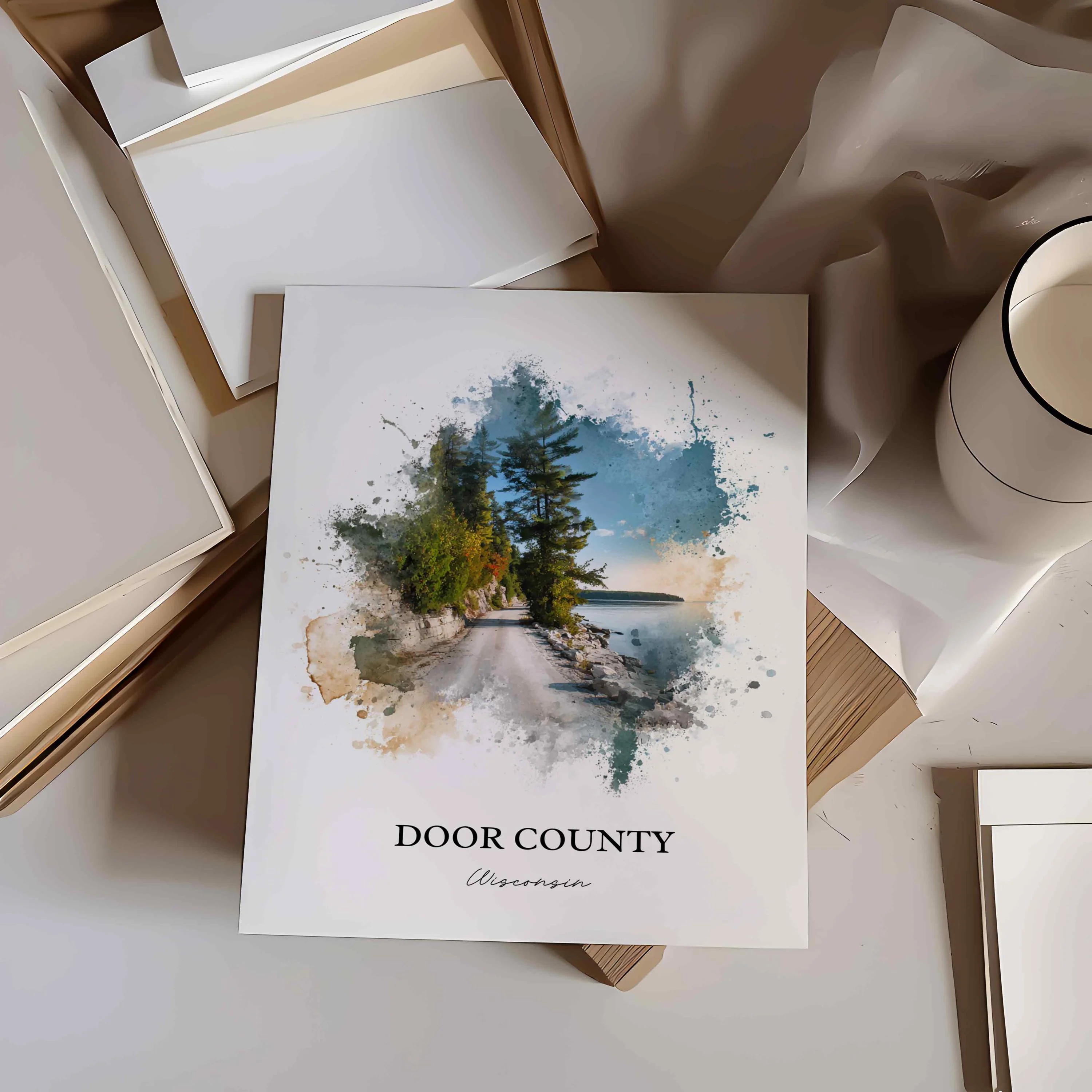 Door County, Wisconsin – Watercolor Art Print - Image 3