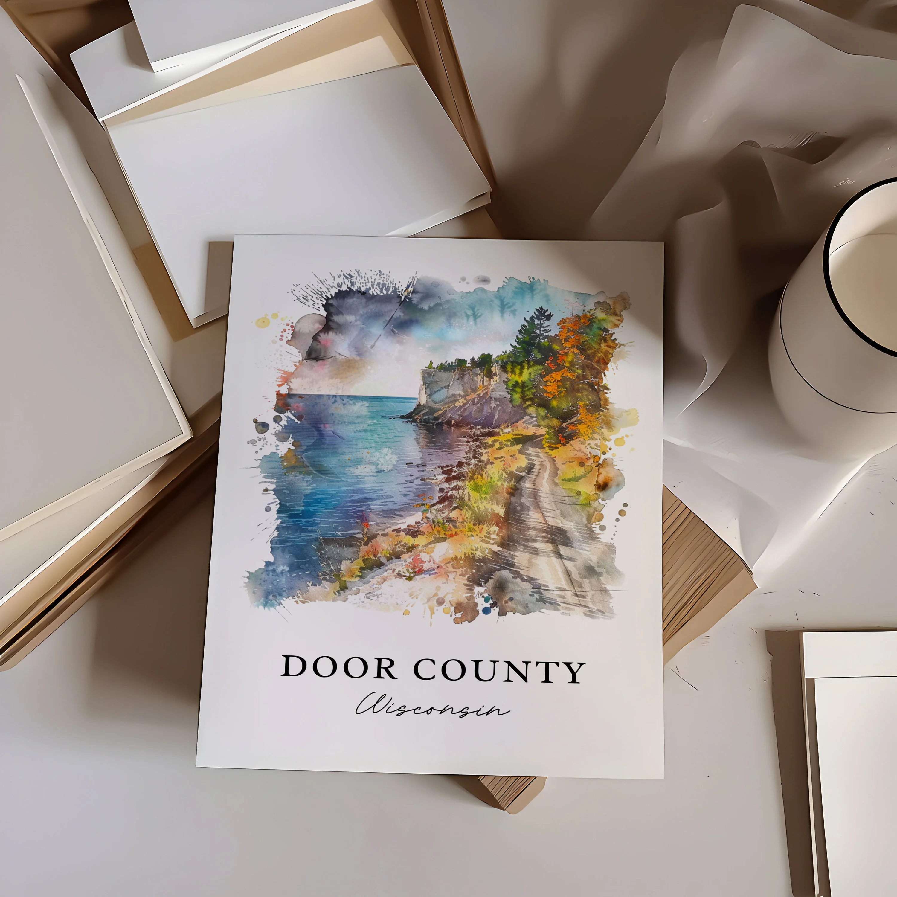 Door County, Wisconsin – Watercolor Art Print - Image 2